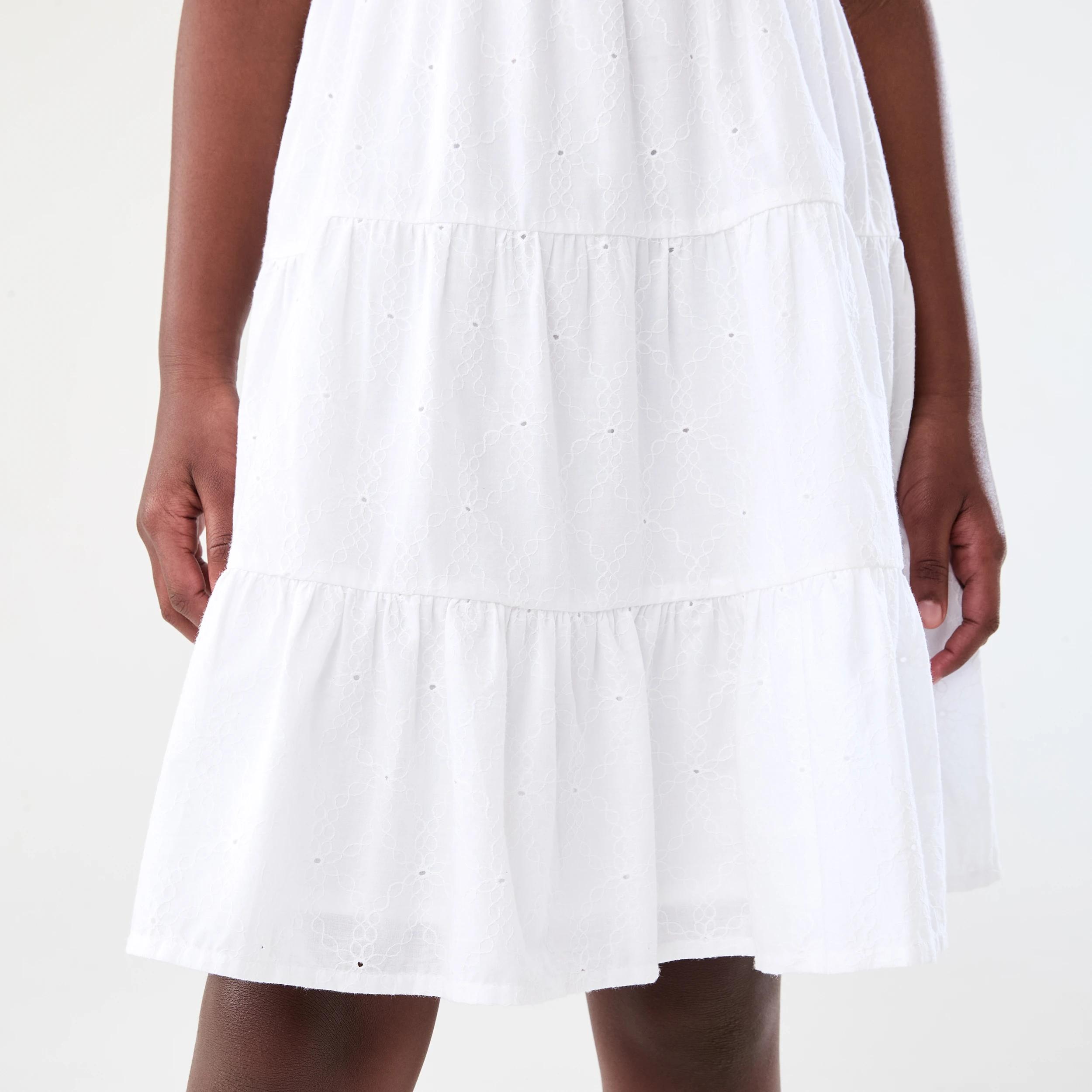 6 Broderie Dress White, 6 of 8