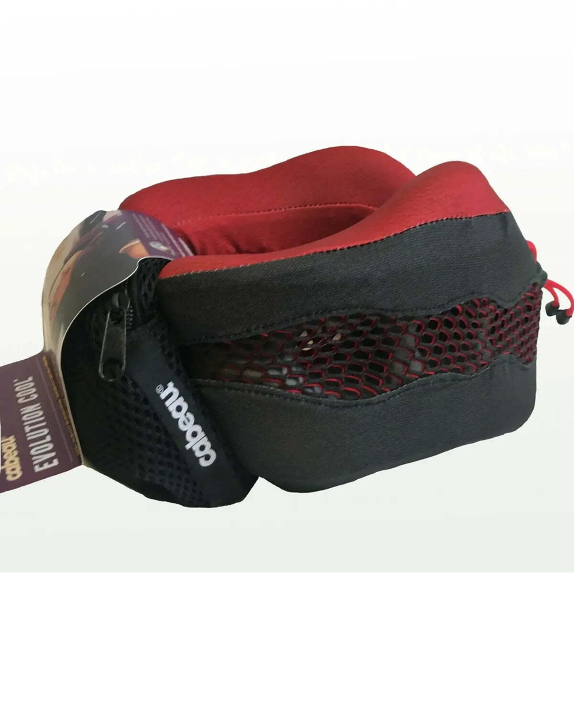 2 Cabeau Evolution Cool 2.0 Memory Foam Travel Pillow With Ear Plugs & Carry Bag - Red, 2 of 2