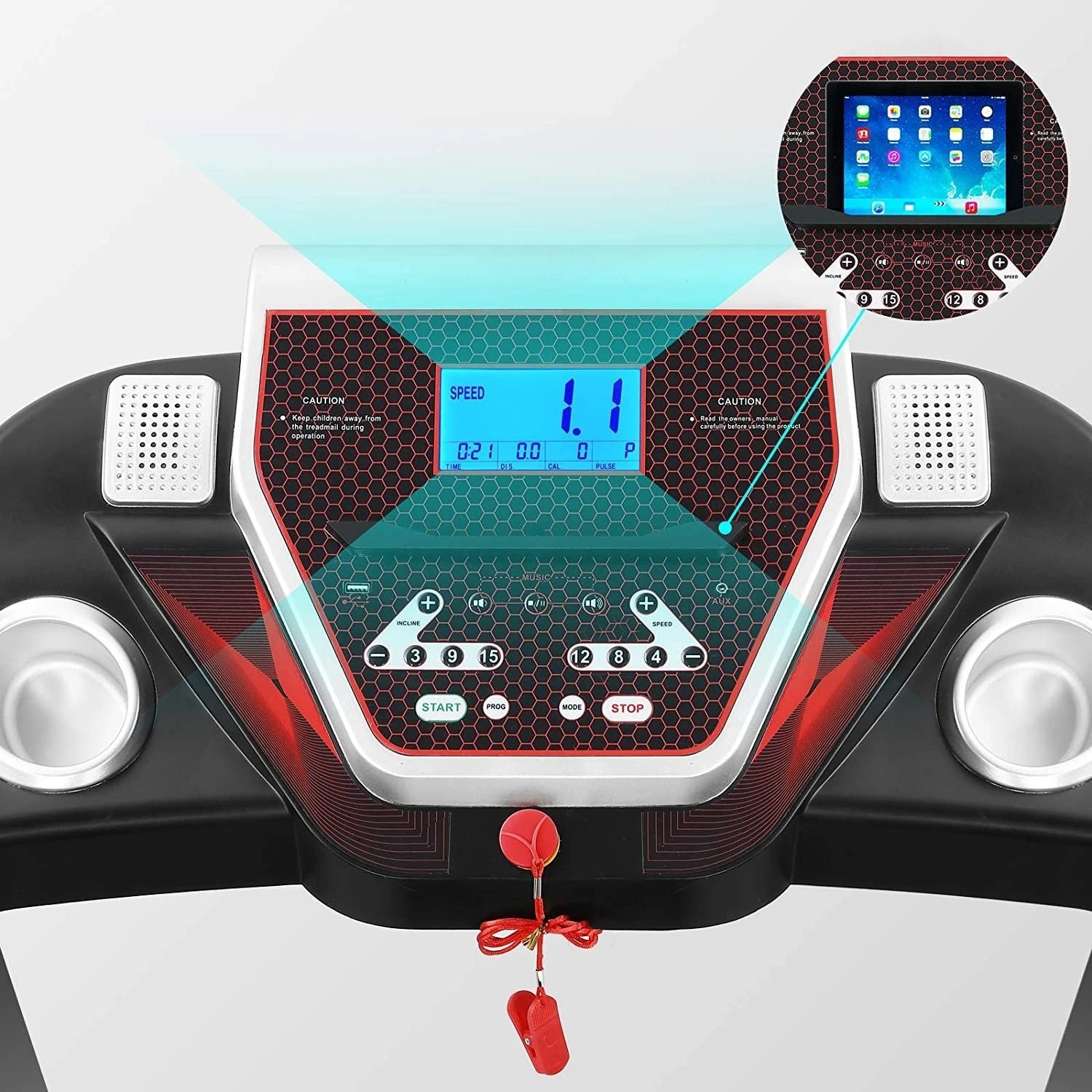 10 Fitness Master Folding Electric Treadmill Auto Incline Lcd Home Gym 14km/h, 10 of 10