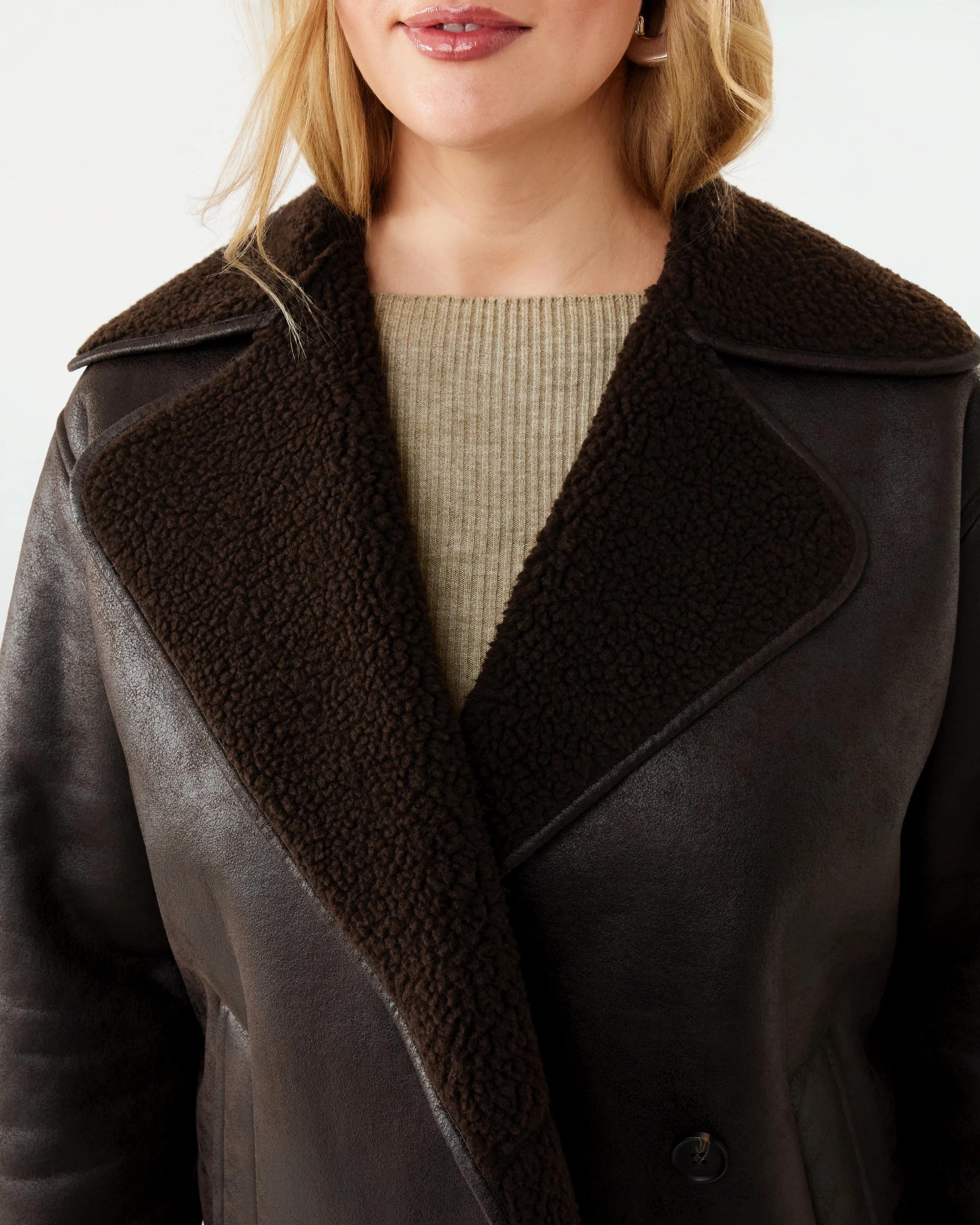 6 Sherpa Jacket Melt Brown, 6 of 9