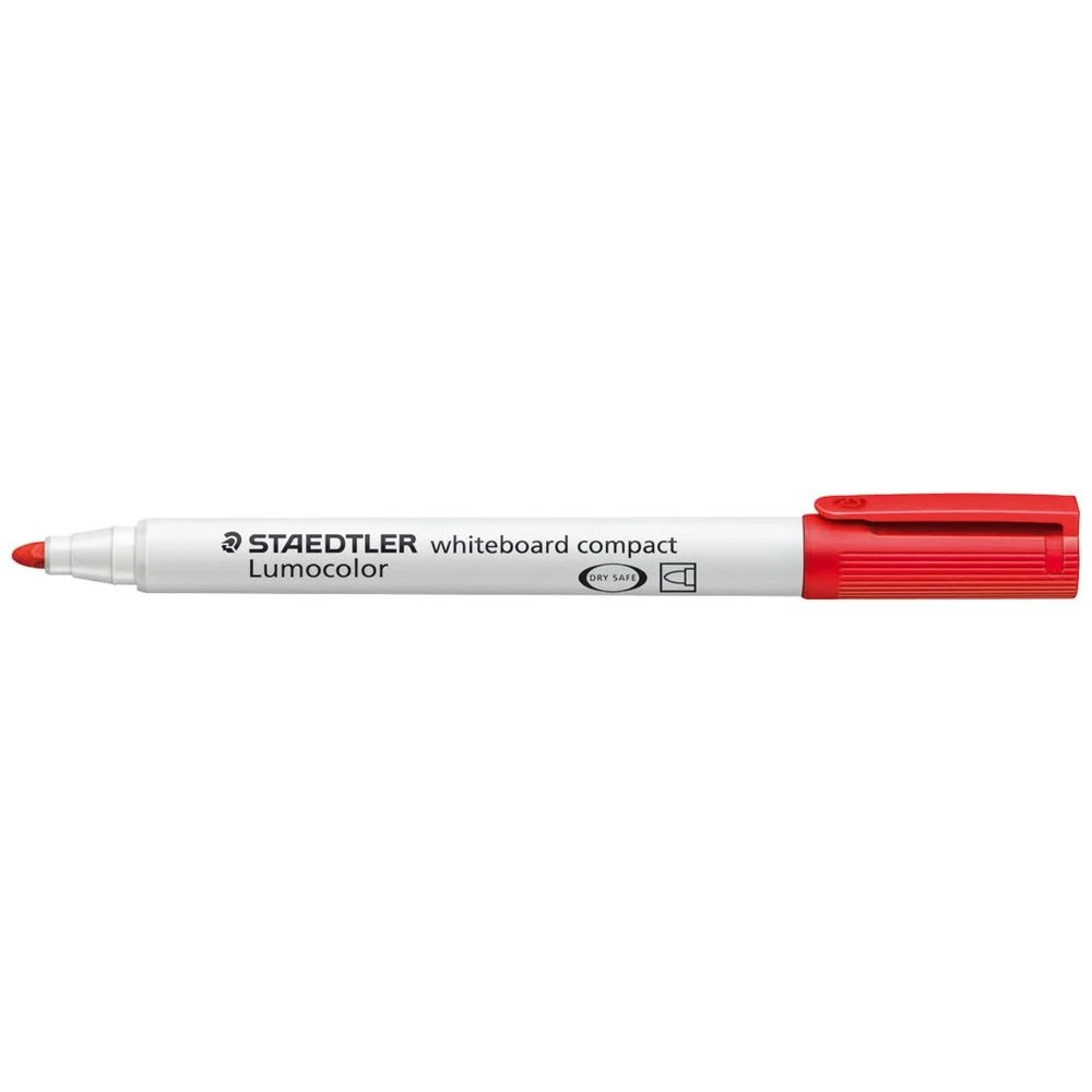 1 Staedtler Lumocolor Compact Whiteboard Marker Bullet Red, 1 of 3