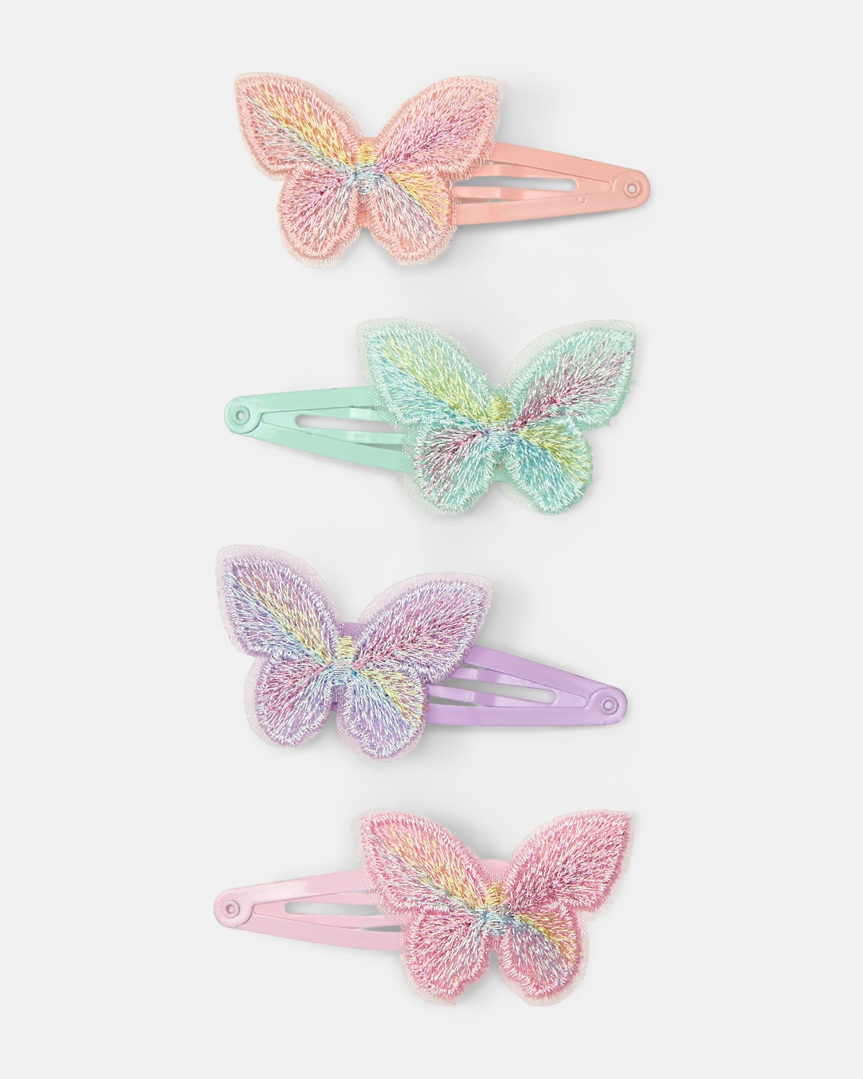 2 4 Pack Snap Hair Clips - Butterfly, 2 of 3
