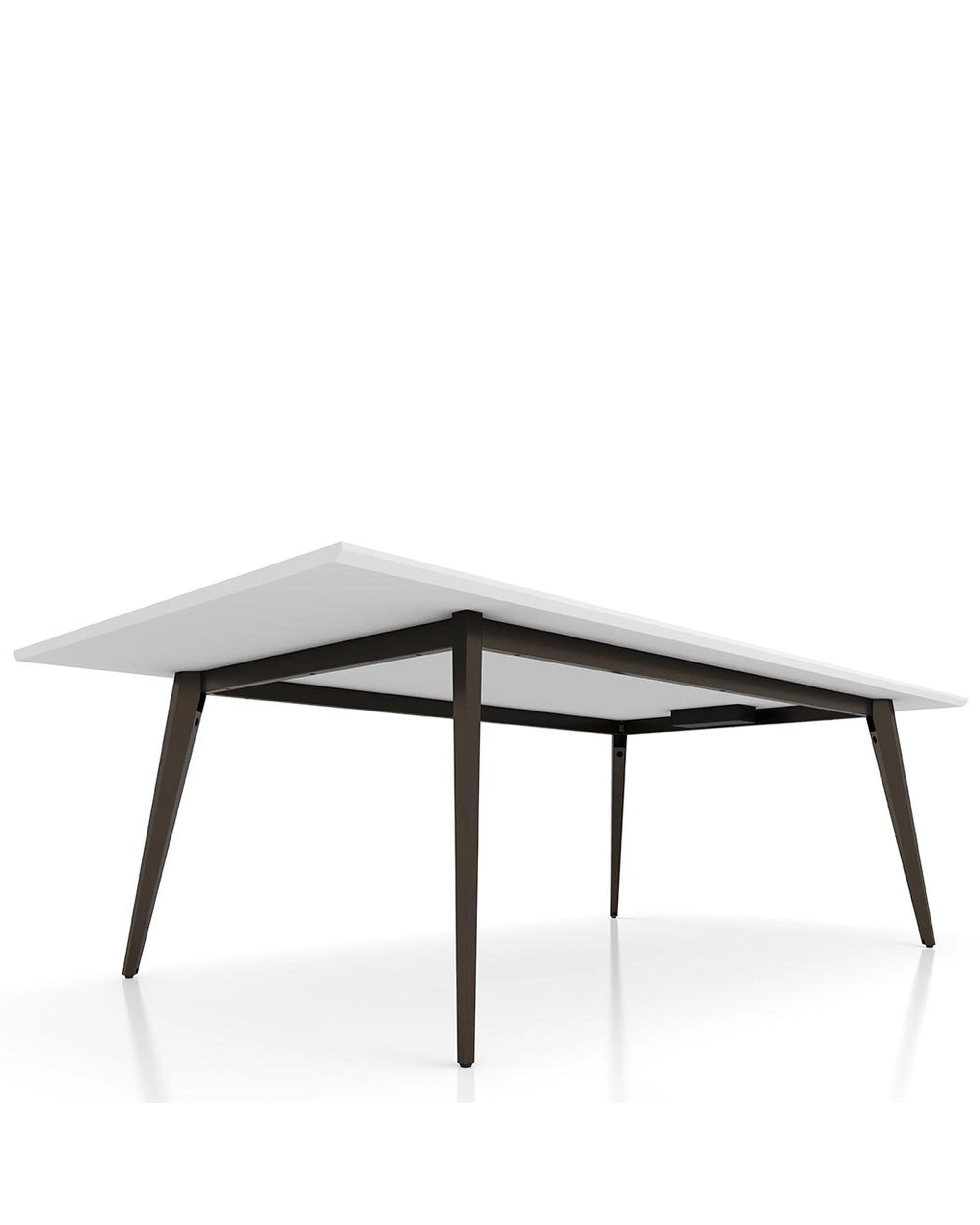2 Esma 2.4m Meeting Table White and Grey, 2 of 6