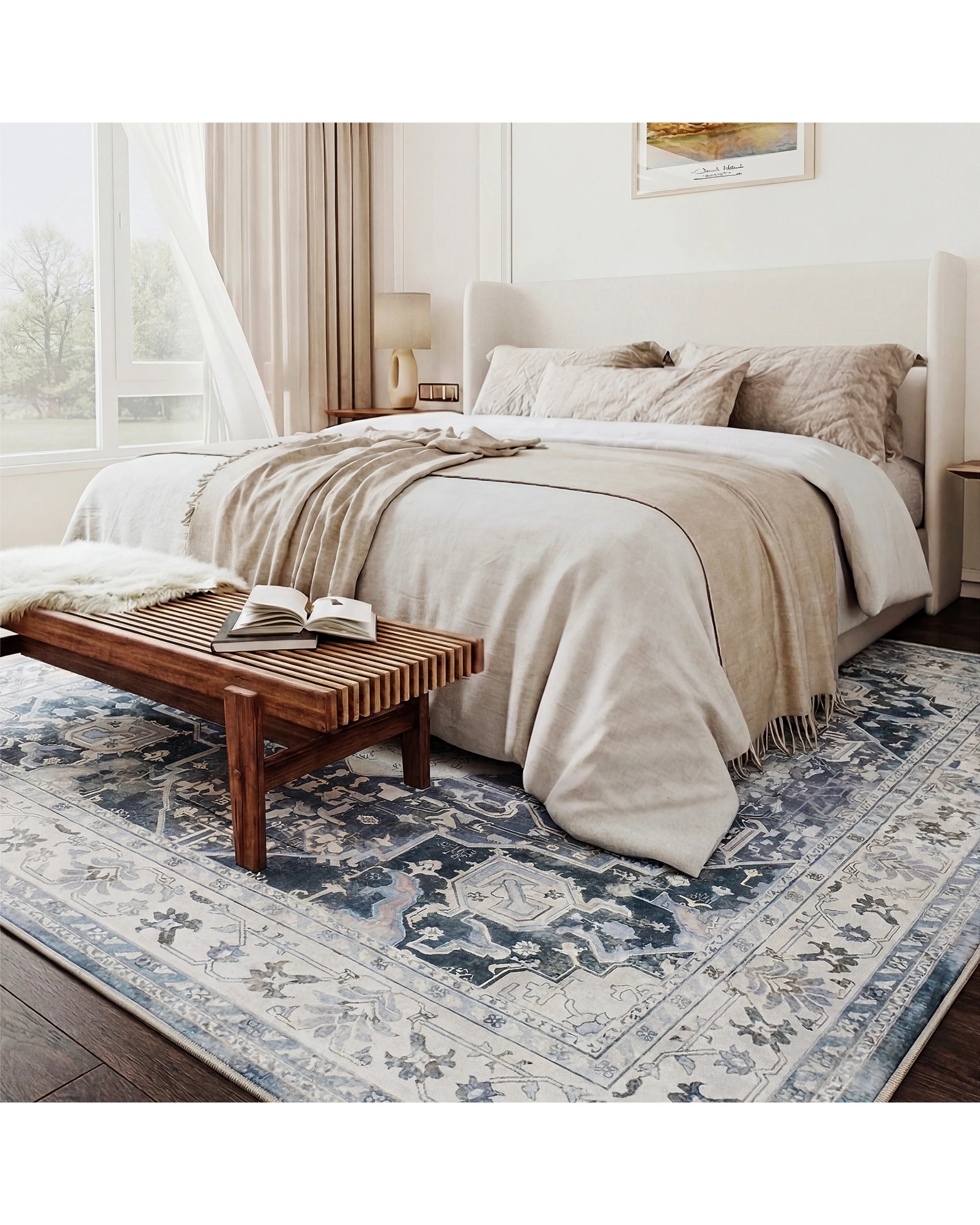 7 Advwin Large Floor Rug 160 x 230cm Vintage Thick Carpet - Grey, 7 of 7