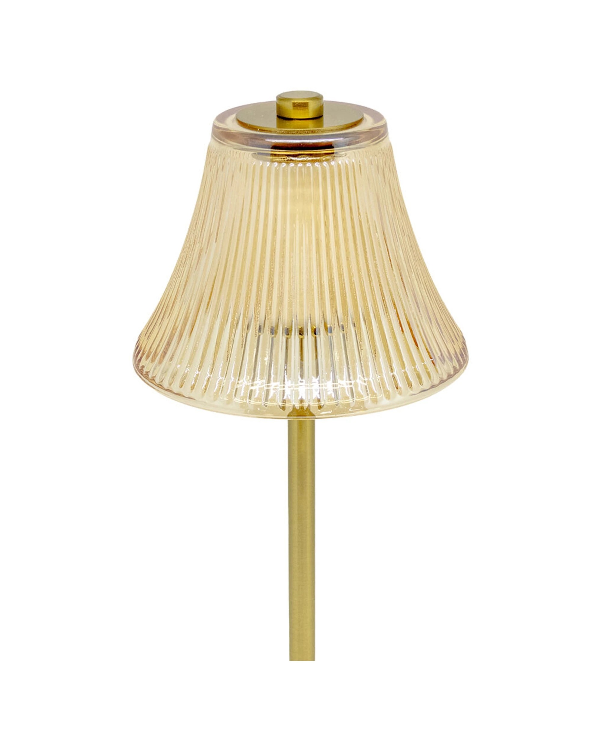 3 Boyle Rechargeable LED Table Lamp Fluted Glass Shade Adjustable Lighting - Bronze, 3 of 8