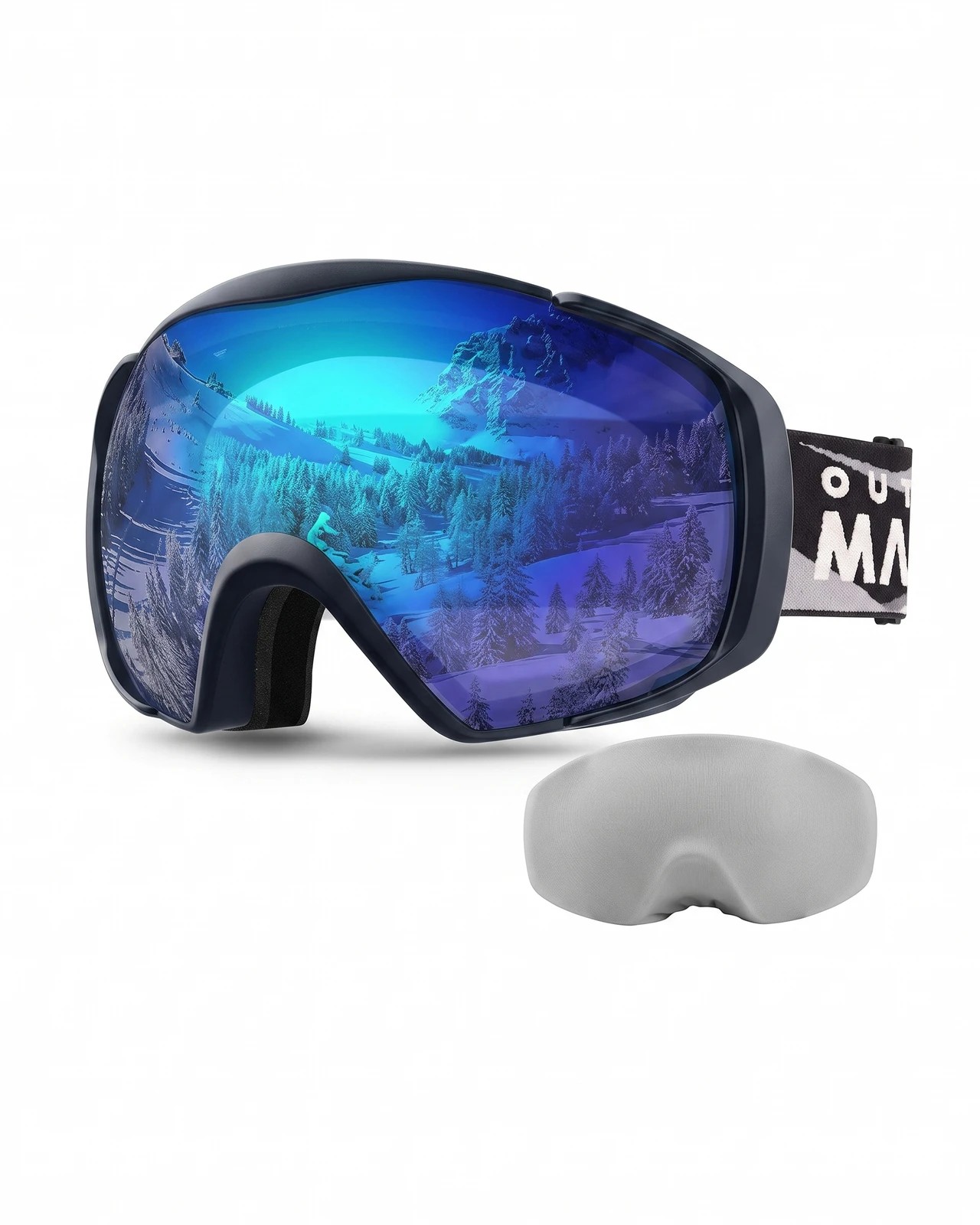 1 OutdoorMaster Ski Goggles with Cover OTG Anti Fog Snowboard Glasses UV Protection, 1 of 7
