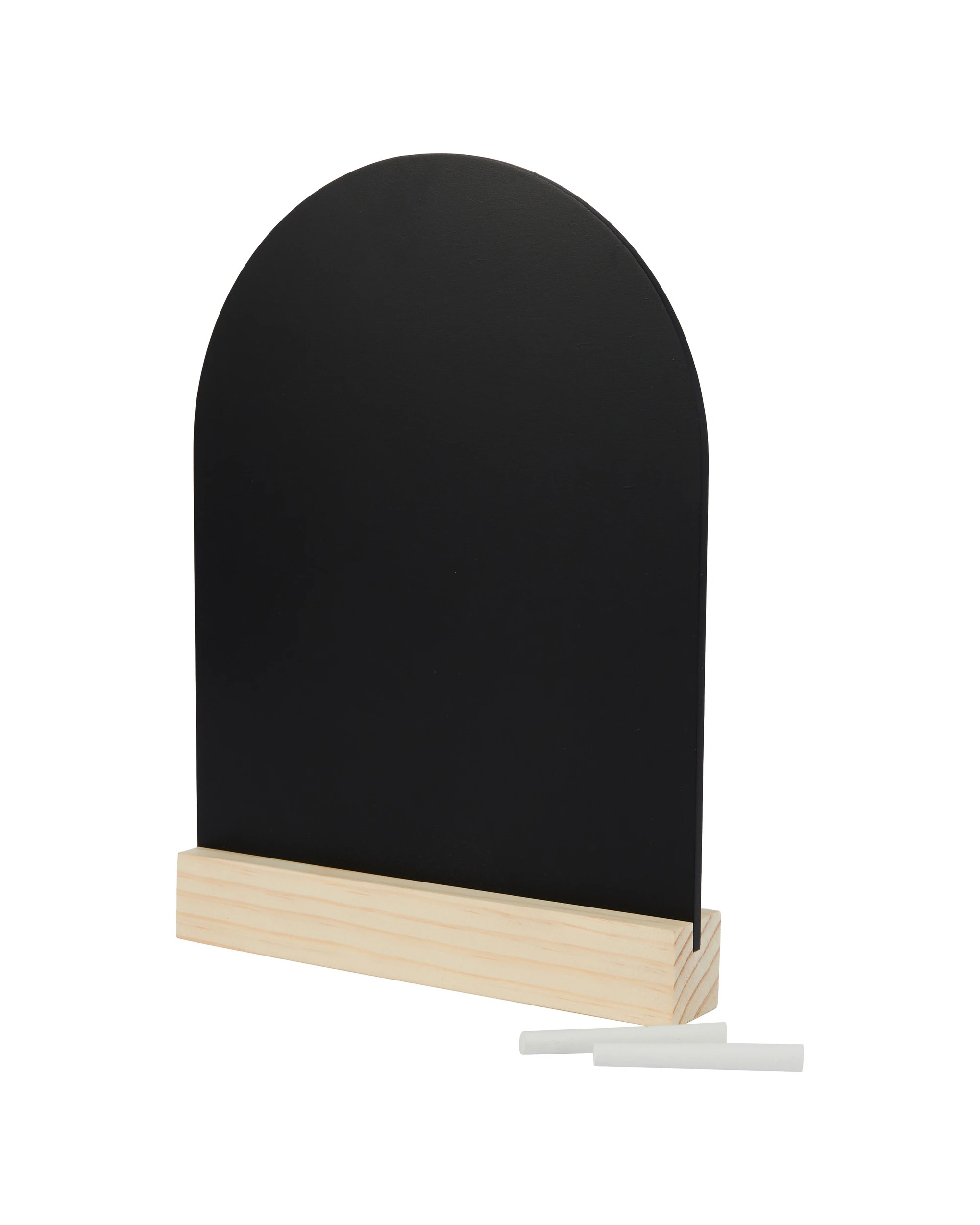 1 Black Arch Tabletop Sign with Wooden Stand, 1 of 7