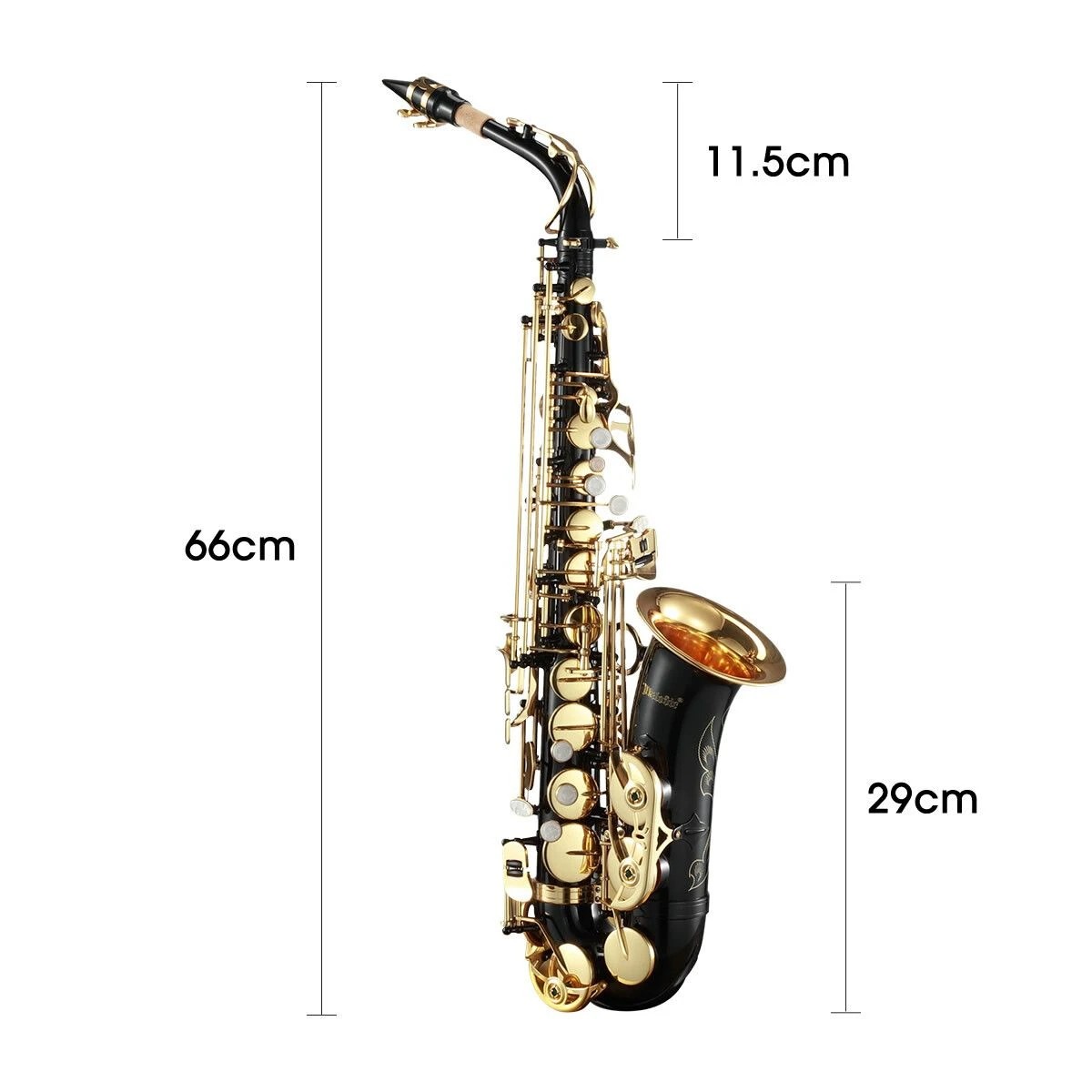 4 AUSWAY Melodic Eb Be E-flat Alto Saxophone Alto Sax for Beginner Student, 4 of 5