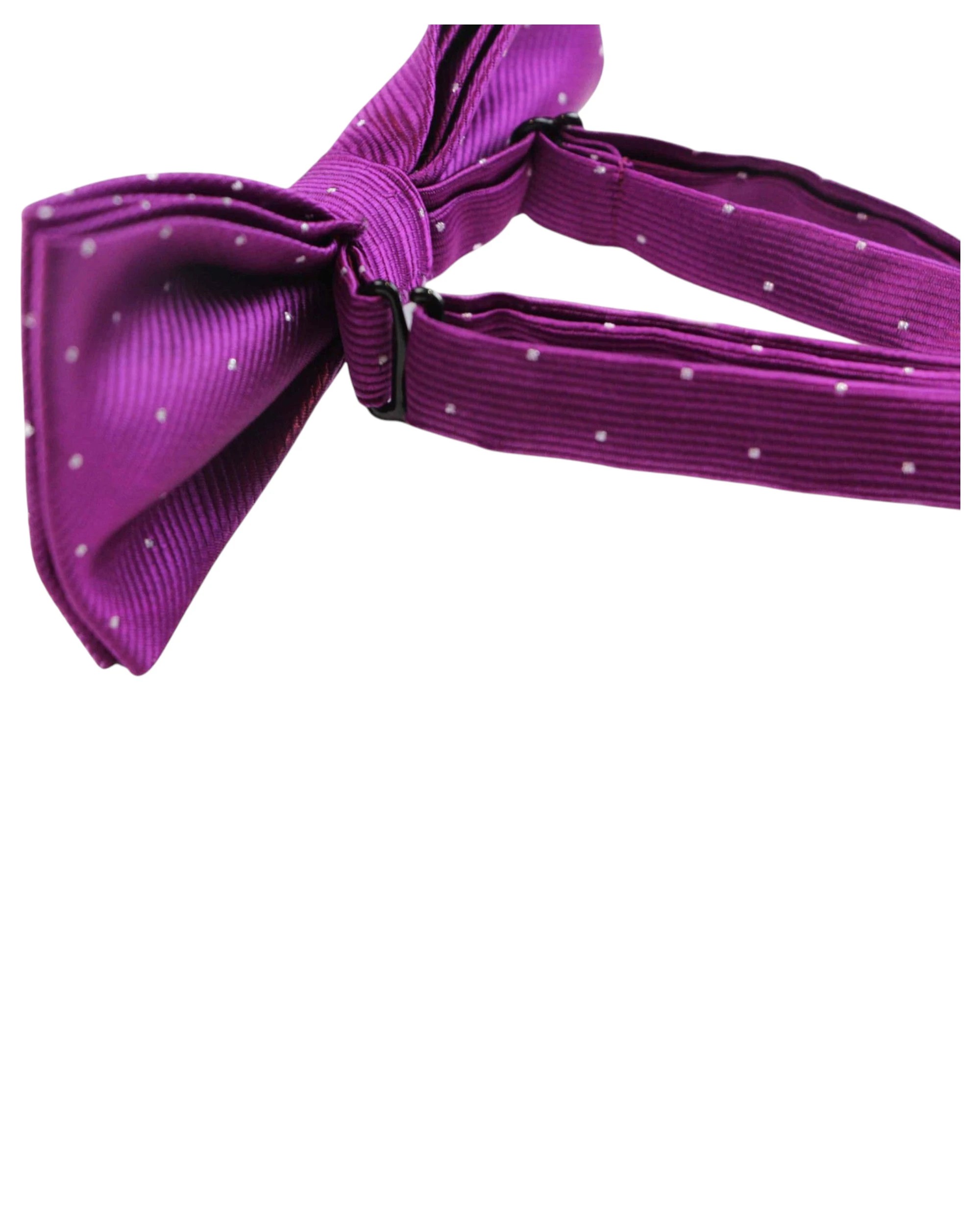 3 Zasel Mens Burgundy With Silver Stars Matching Bow Tie & Pocket Square Set - Multi, 3 of 5
