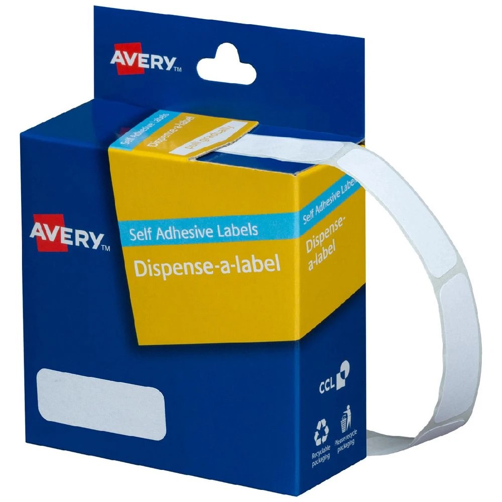 1 Avery Rectangle Dispenser Labels 13 x 36mm White 700 Pack, 1 of 2