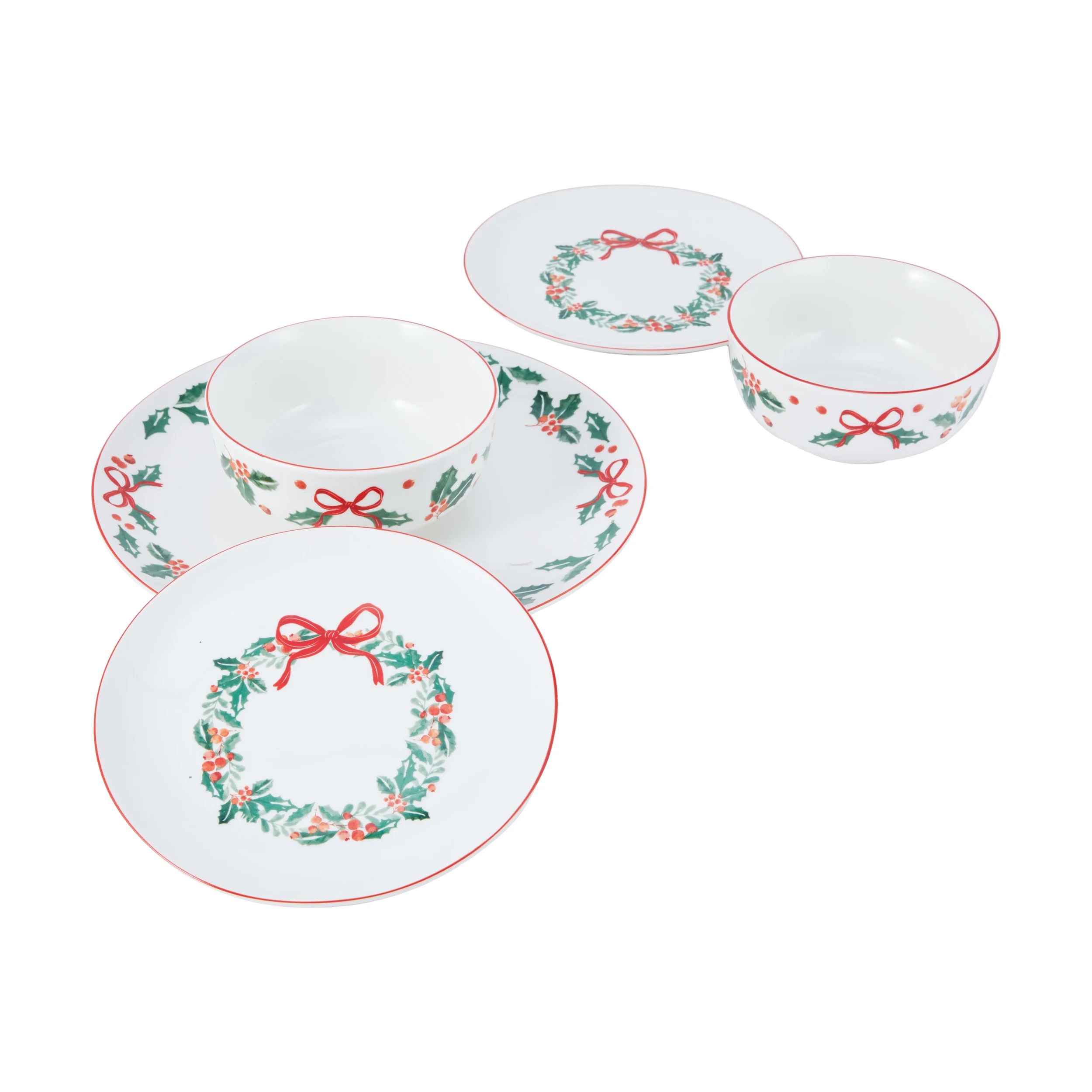3 12 Piece Traditional Holly Dinner Set, 3 of 7