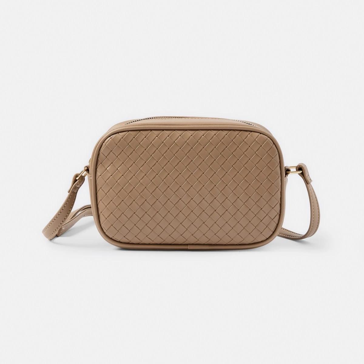1 Woven Crossbody Bag HAZELNUT LATTE, 1 of 6