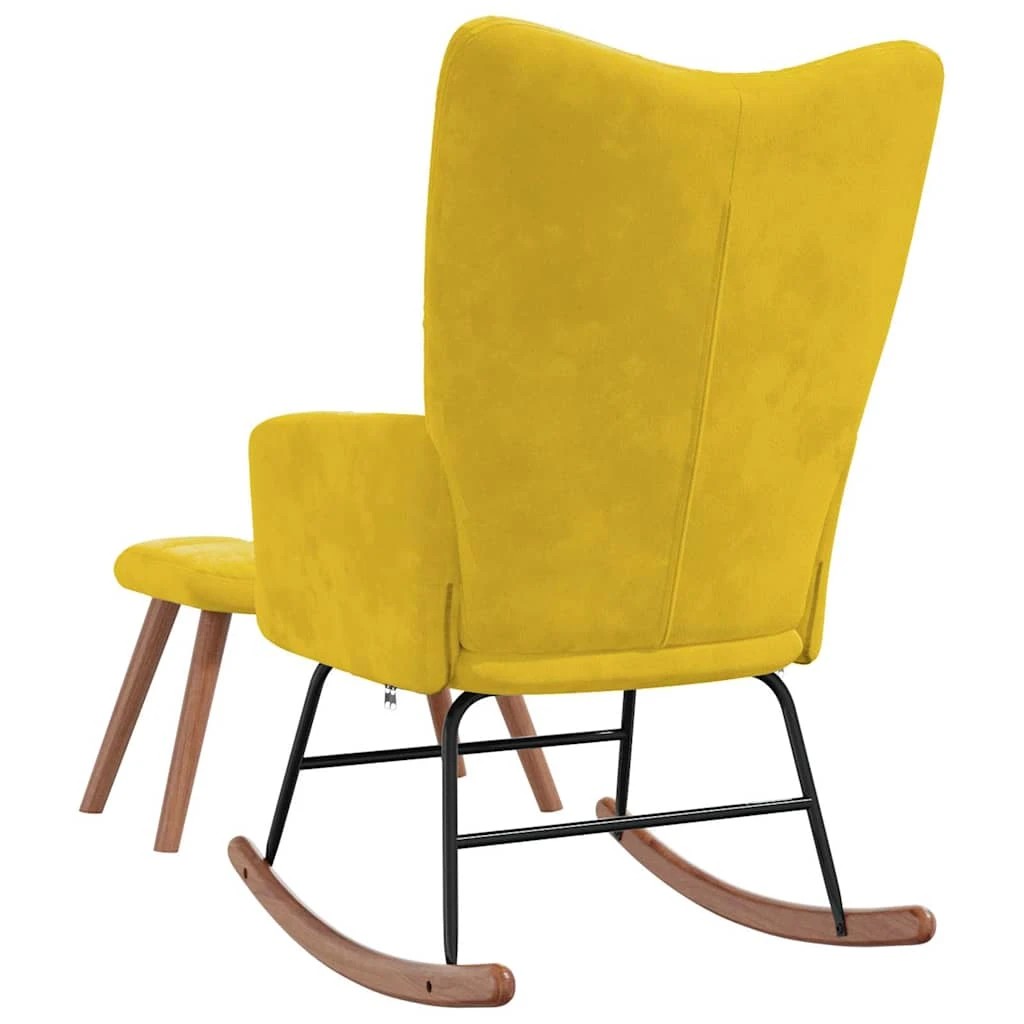 9 vidaXL Rocking chair Ergonomic - Yellow, 9 of 9