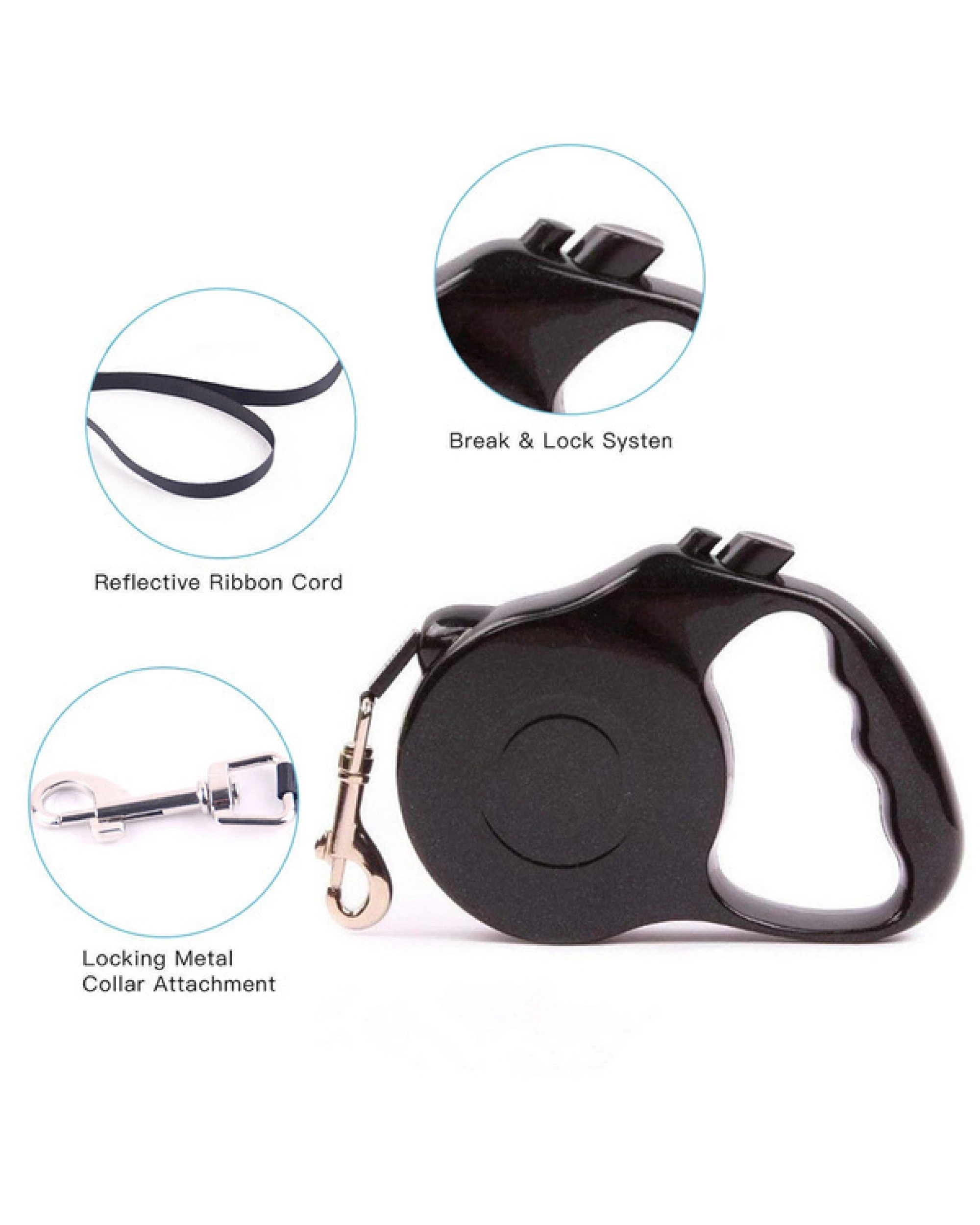 2 BR Pets Retractable Dog Leash for Medium Dogs with Strong Extendable Design, 2 of 3