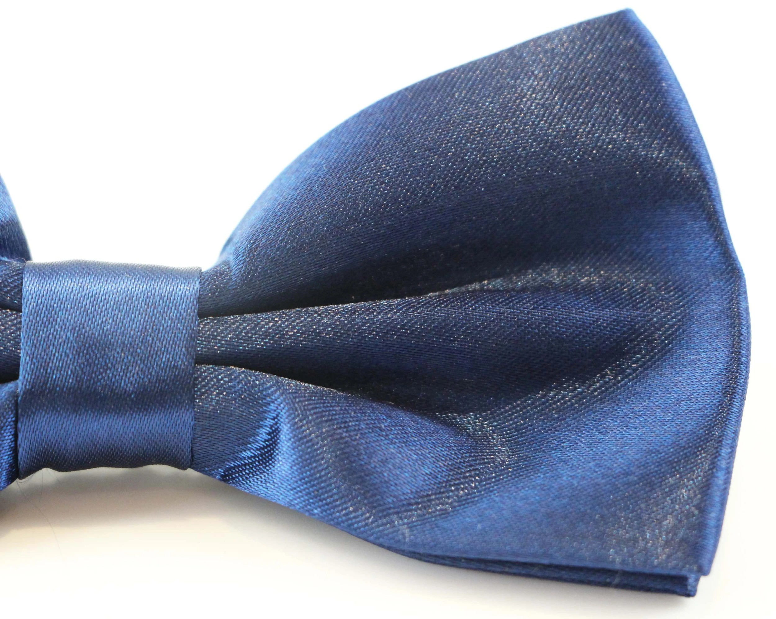 6 Zasel Mens Blue Solid Plain Colour Bow Tie - Blue, 6 of 8