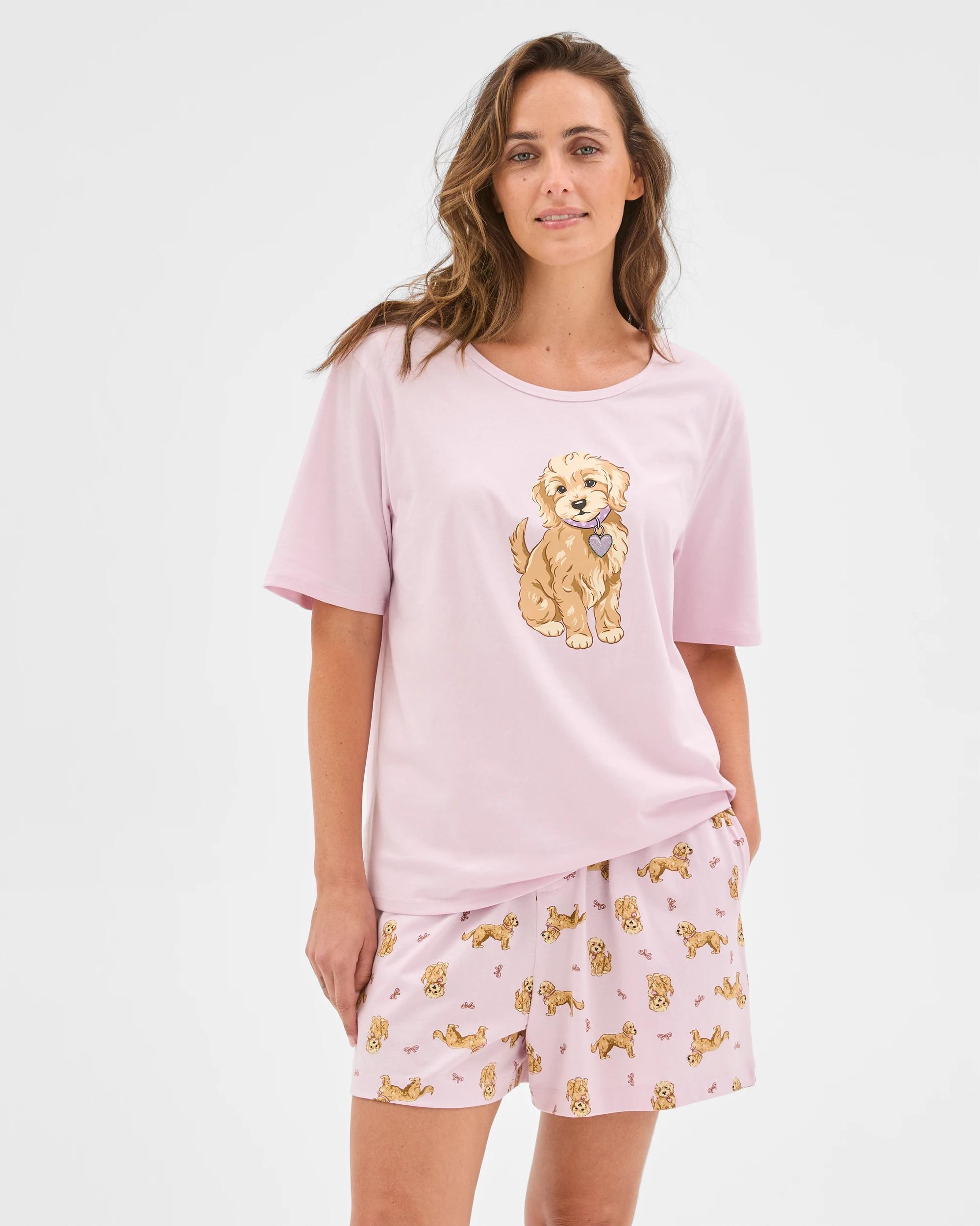 1 Target Woman Australian Cotton Jersey Boxer Sleep Shorts COCKAPOO, 1 of 6