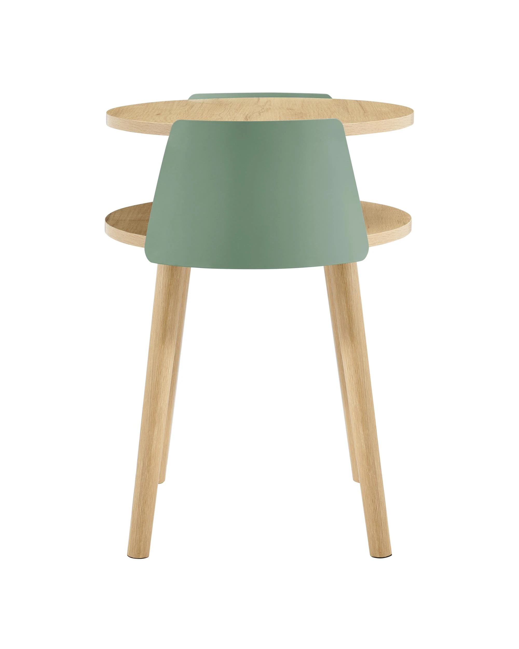 5 Kodu Side Table Bedside Shelf Round - Green, 5 of 9