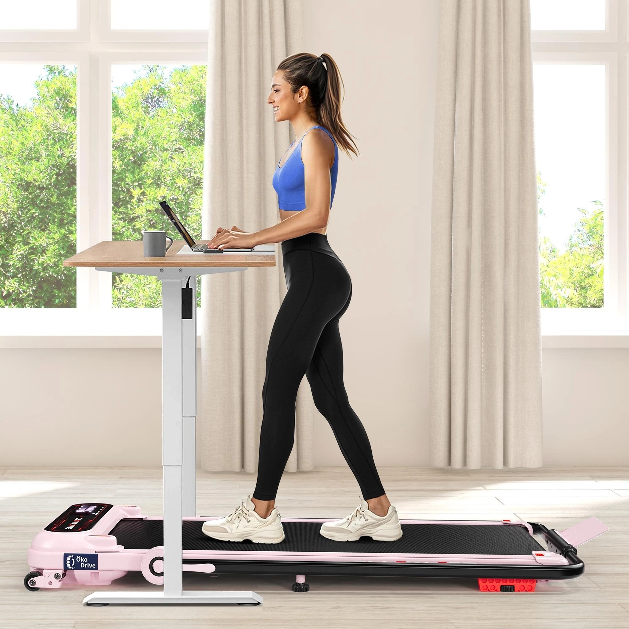 3 Black Lord Treadmill Electric Walking Pad Incline Shock Absorbers Foldable - Pink, 3 of 9