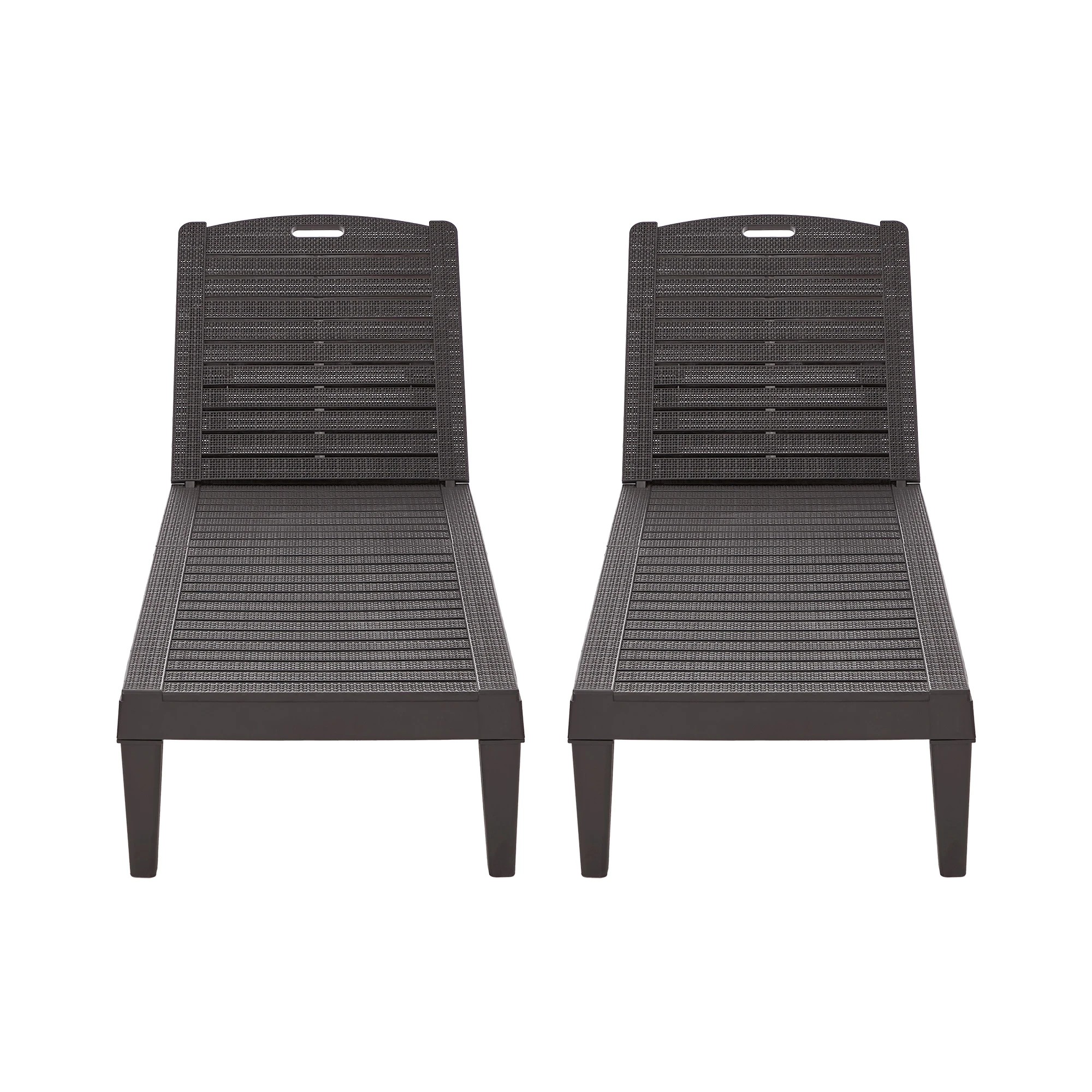 6 Livsip 2-Piece Sun Lounger Adjustable Recliner Chairs Patio Outdoor Furniture - Brown, 6 of 7