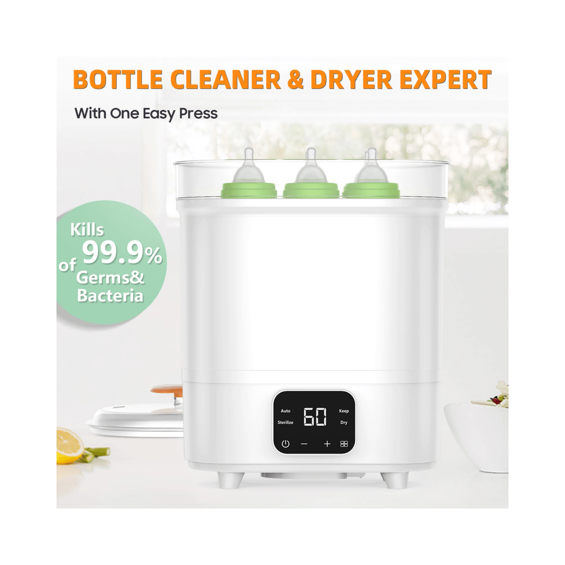 5 Advwin 4-in-1 Baby Bottle Sterilizer and Dryer, Universal Fit For All Baby Items,breast Pump Accessories, 5 of 8