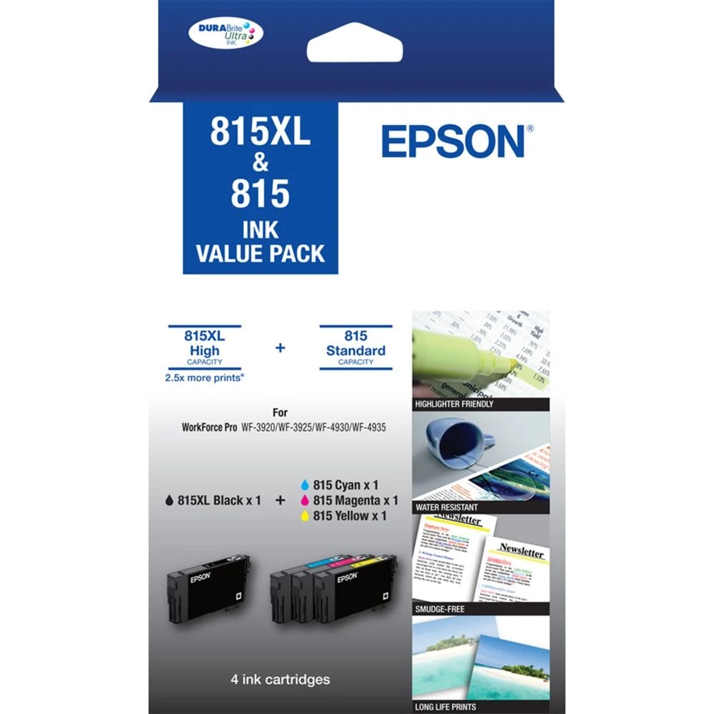1 Epson 815/815XL Ink Cartridges 4 Pack, 1 of 1