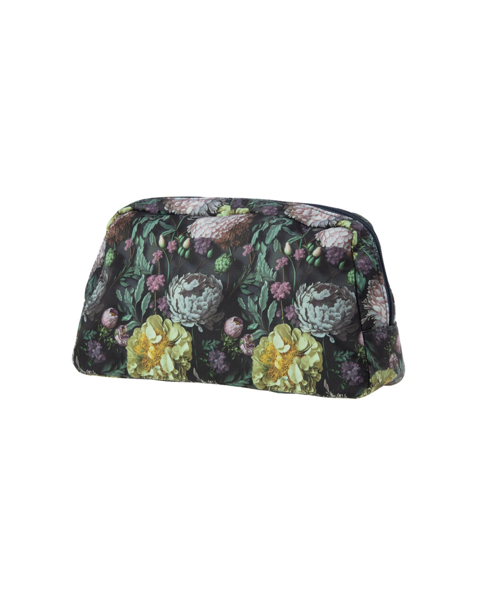 1 Bramble Bay Vintage Floriade Emerald Botanica Wash Cosmetic Bag Travel - Black, 1 of 1