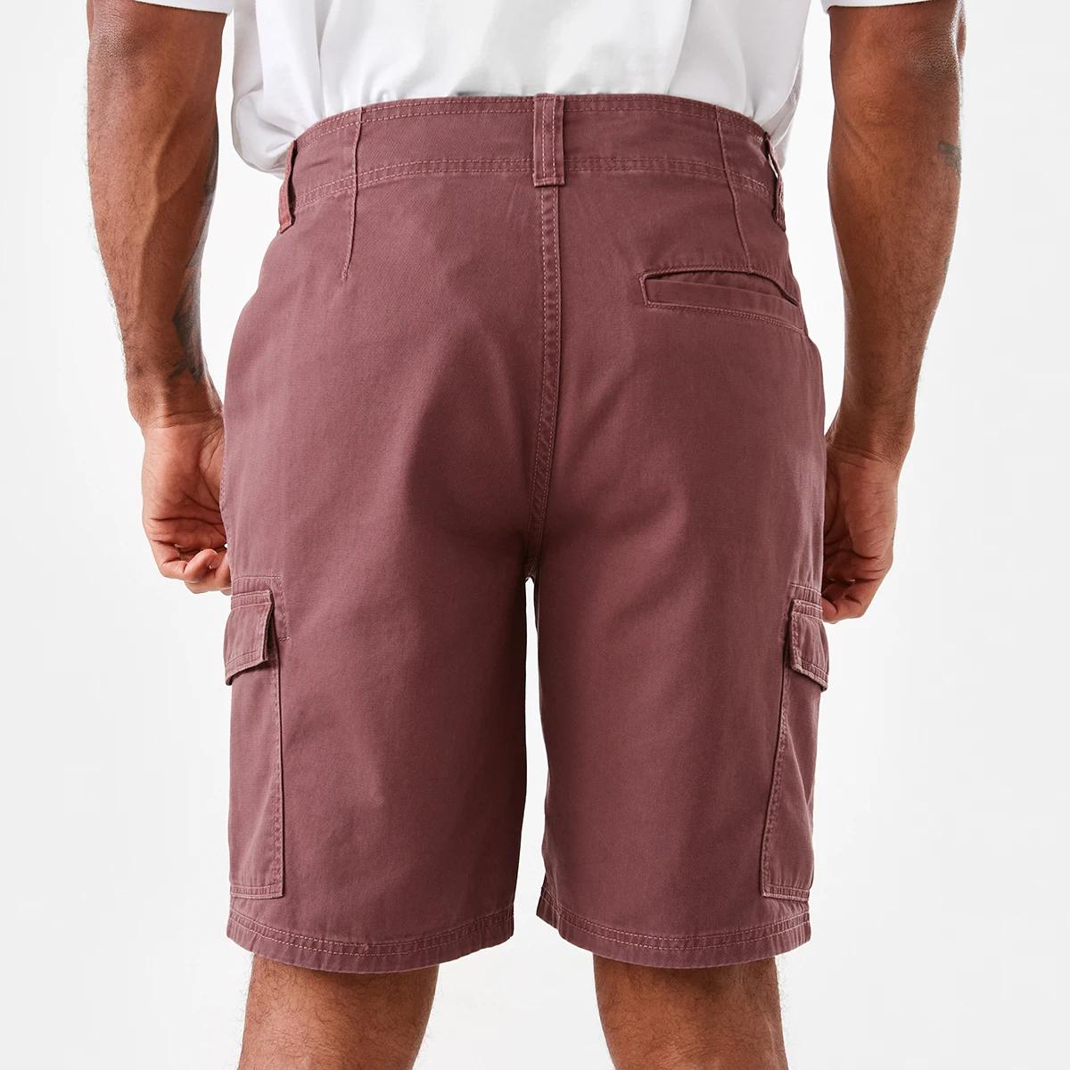3 Fixed Waist Cargo Shorts Red Brick, 3 of 7