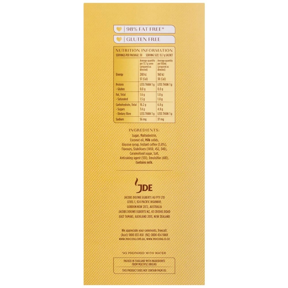 4 Moccona Caramel Latte Sachets 30 Pack, 4 of 4