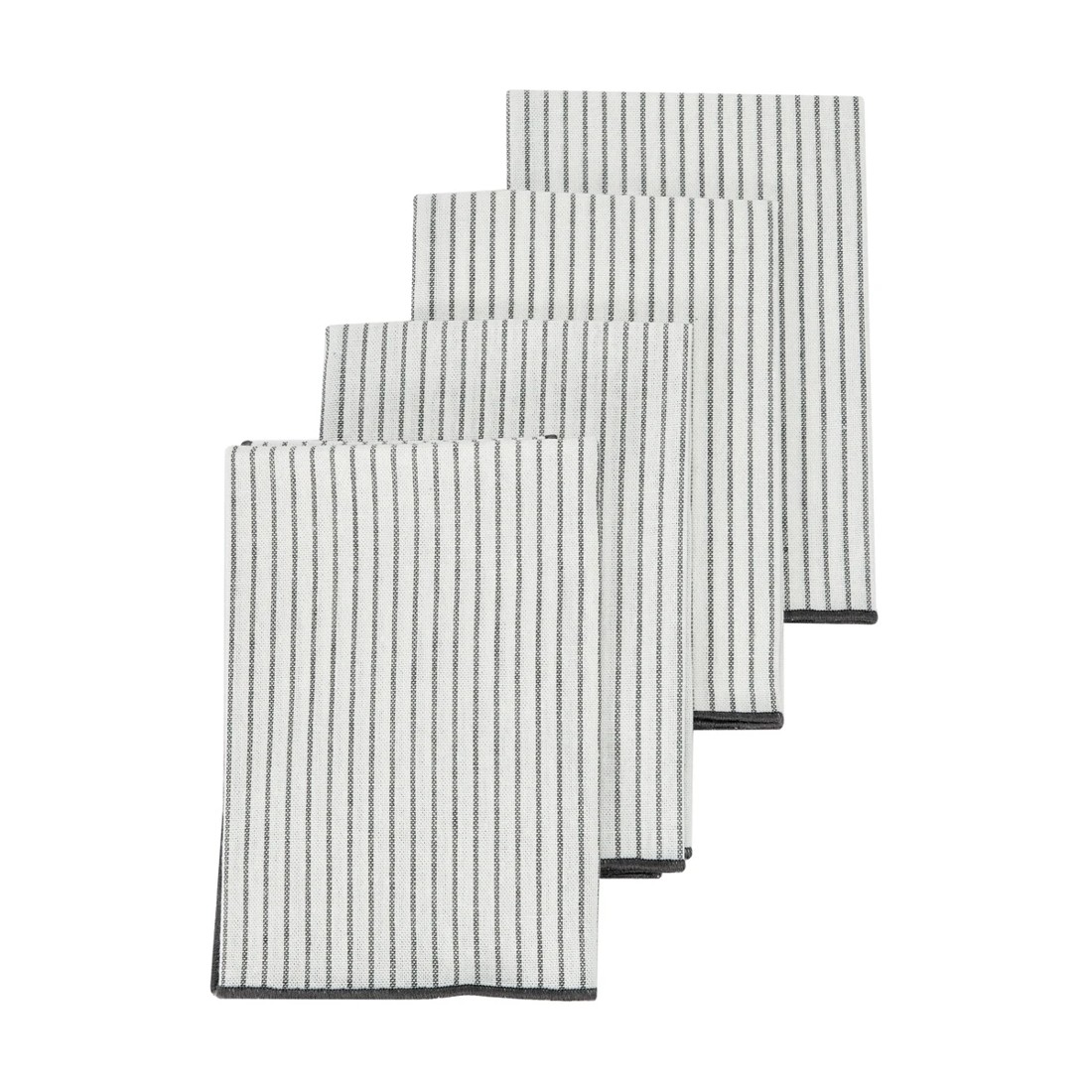 1 4 Pack Charcoal Stripe Napkins, 1 of 4