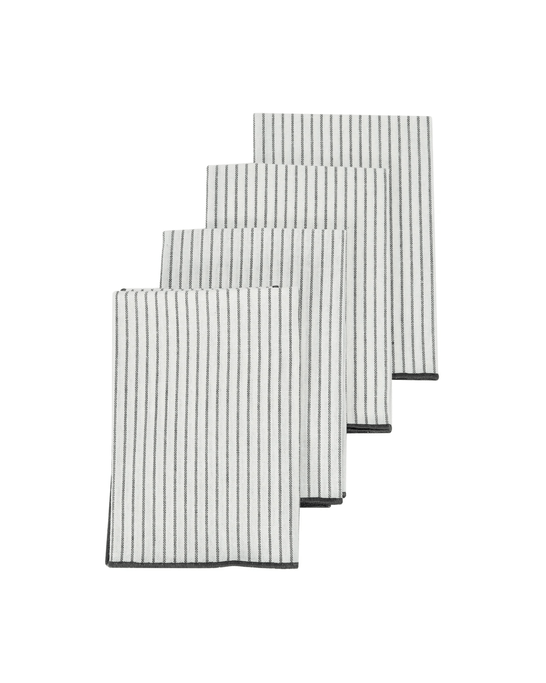 1 4 Pack Charcoal Stripe Napkins, 1 of 4