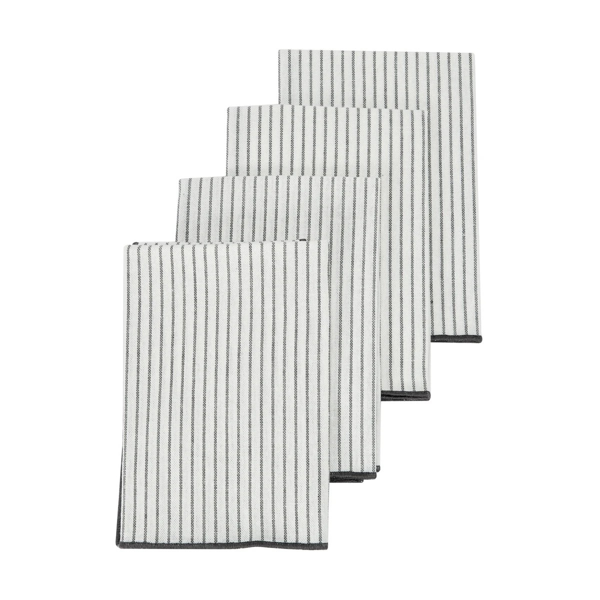 1 4 Pack Charcoal Stripe Napkins, 1 of 4