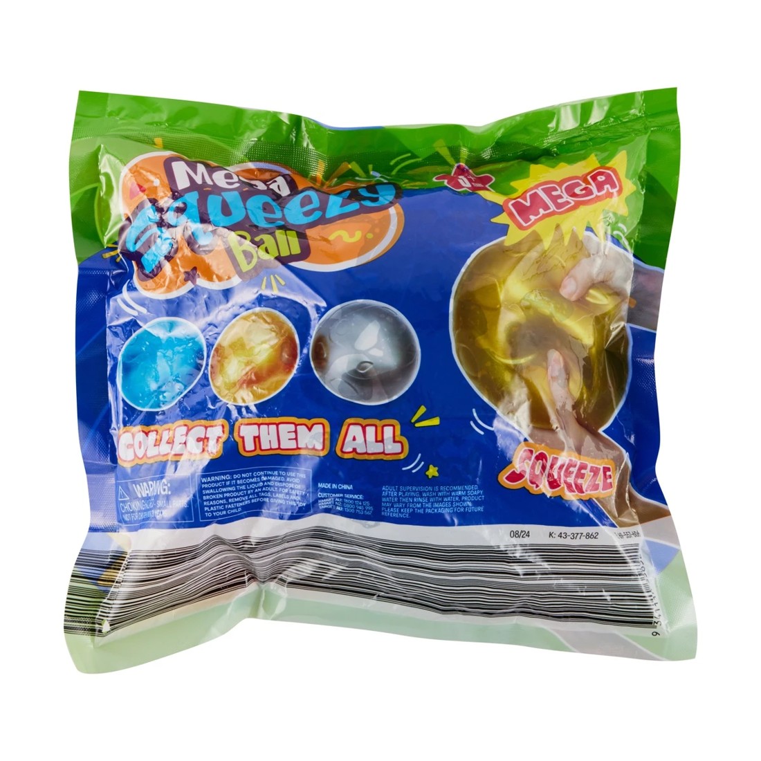 10 Mega Squeezy Ball - Assorted, 10 of 10