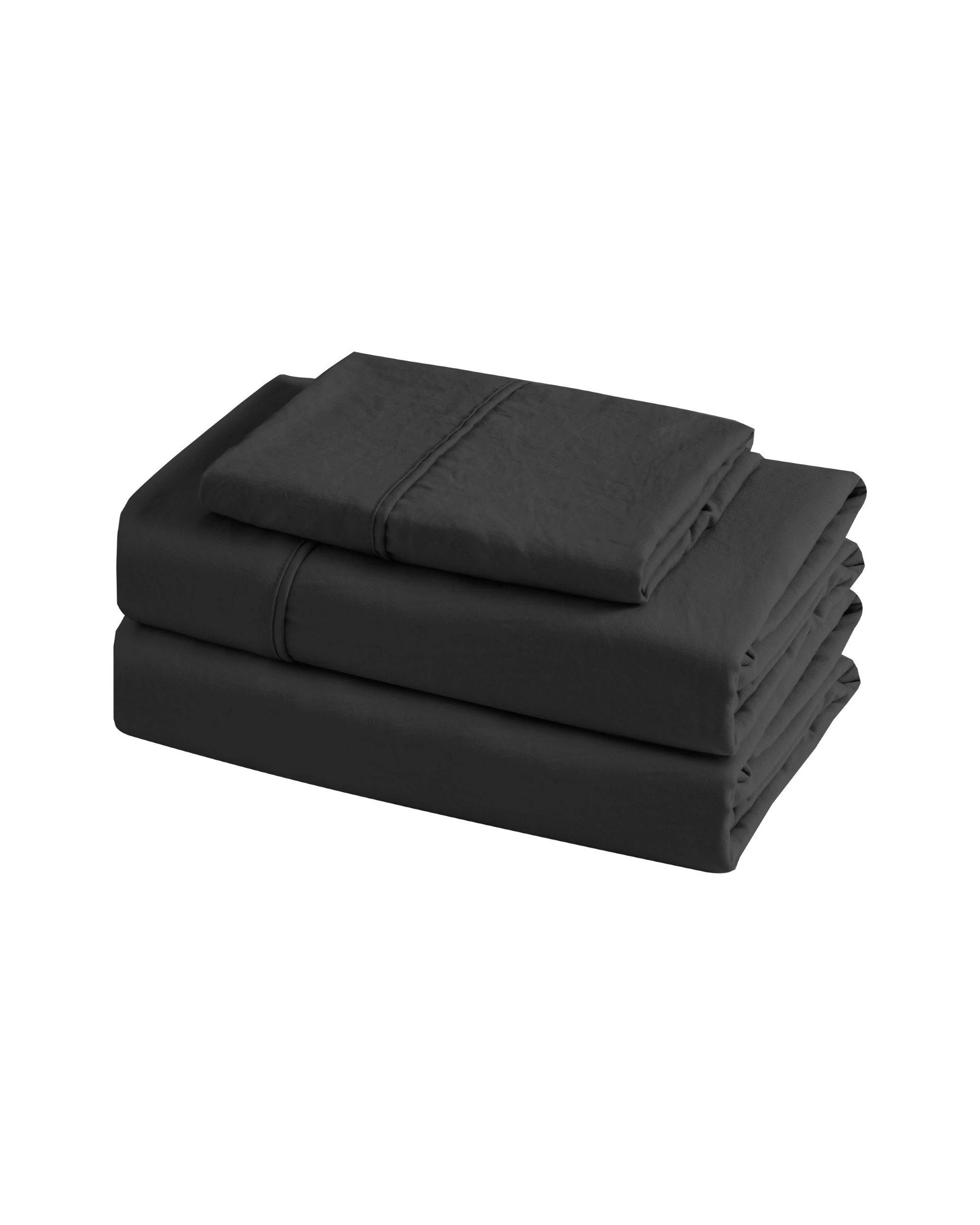 6 Dreamaker Superfine Washed Microfibre Sheet Set - Single Bed - Black, 6 of 6