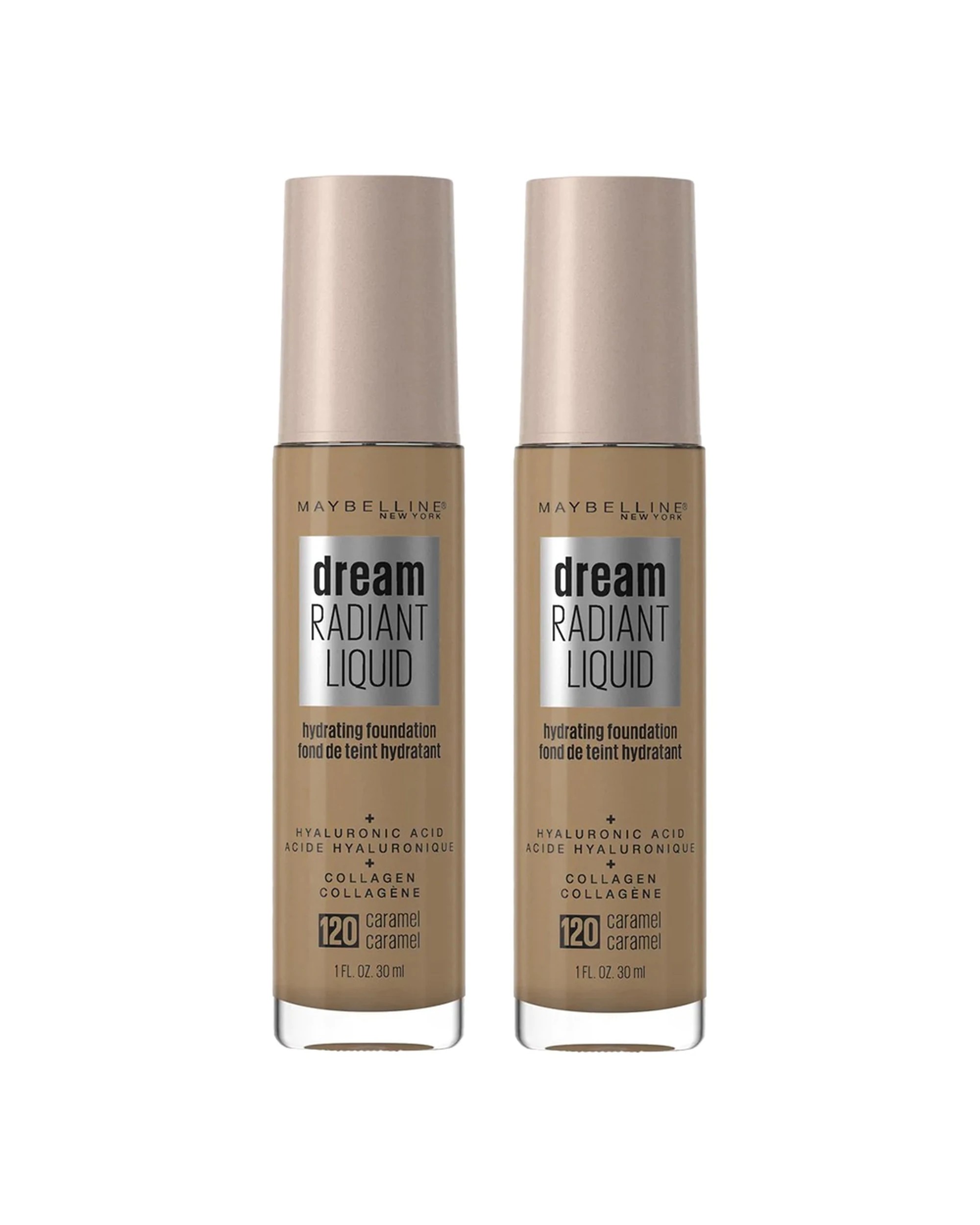 1 Maybelline Dream Radiant Liquid Foundation 30ml 120 Caramel - 2 Pack, 1 of 1