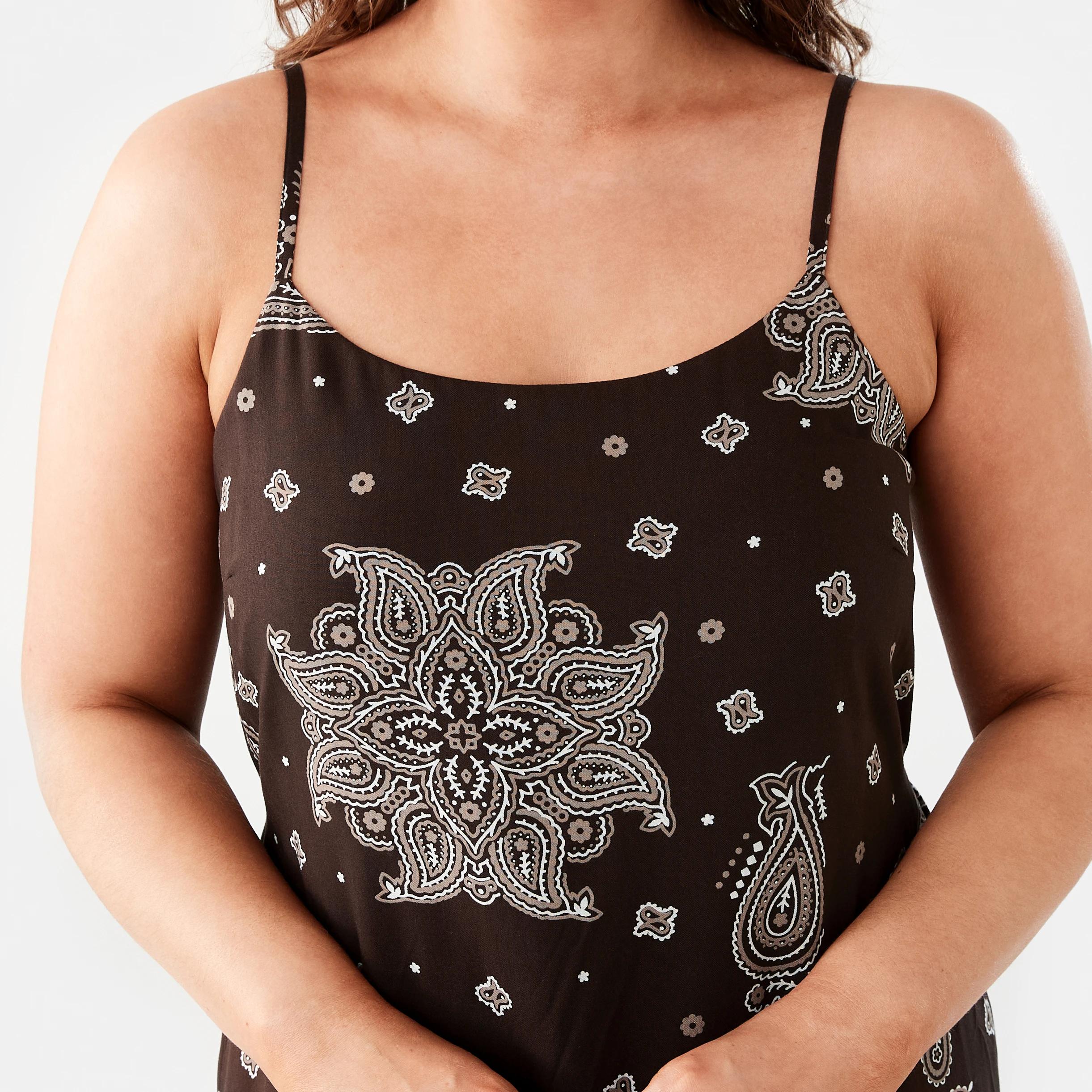 6 Sleeveless Tie Back Slip Maxi Dress Bandana, 6 of 8