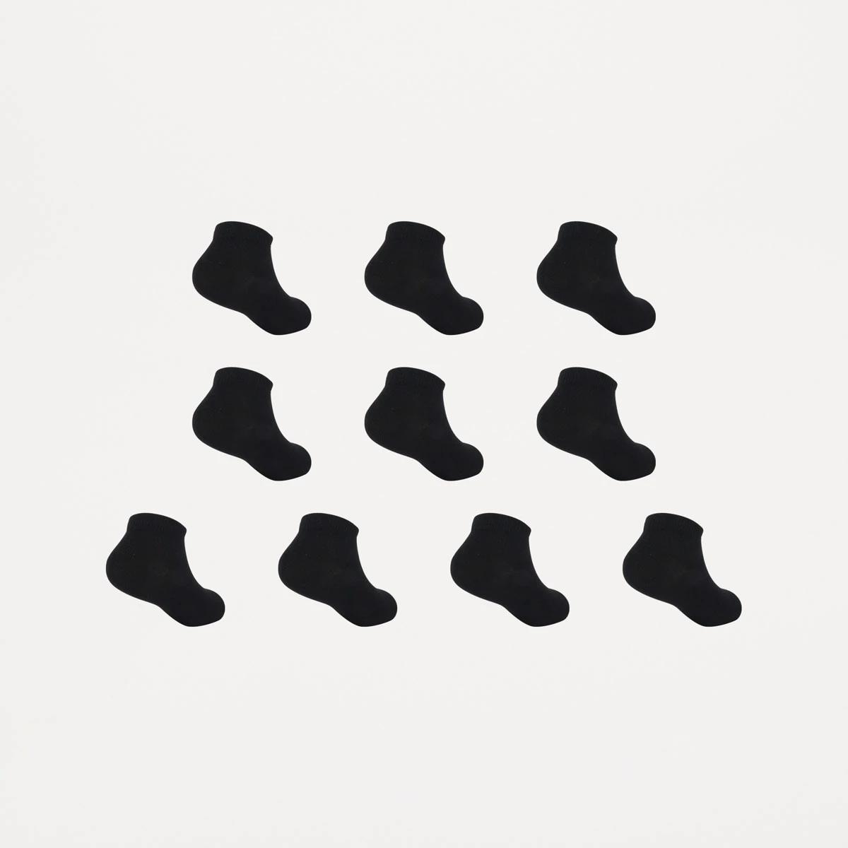 2 10 Pack Trainer Socks Black, 2 of 3