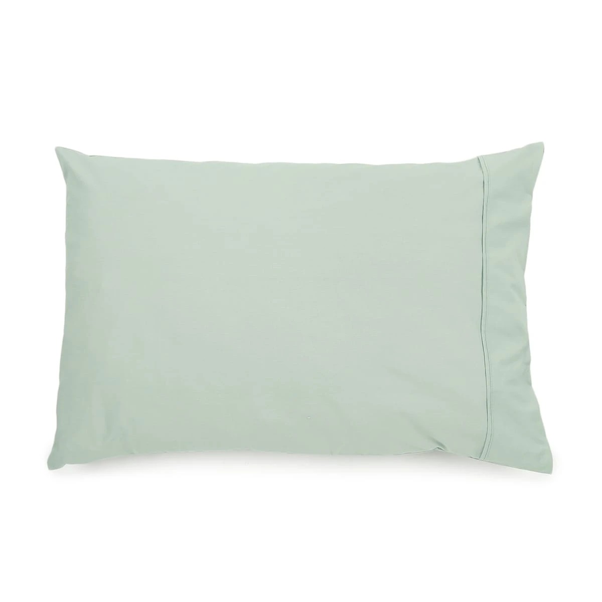 1 250 Thread Count Cotton Rich Standard Pillowcase - Eucalyptus, 1 of 5
