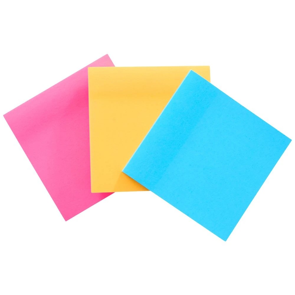 4 J.Burrows Ultra Stick-it Notes 76x76mm Neon 3 Pack, 4 of 4