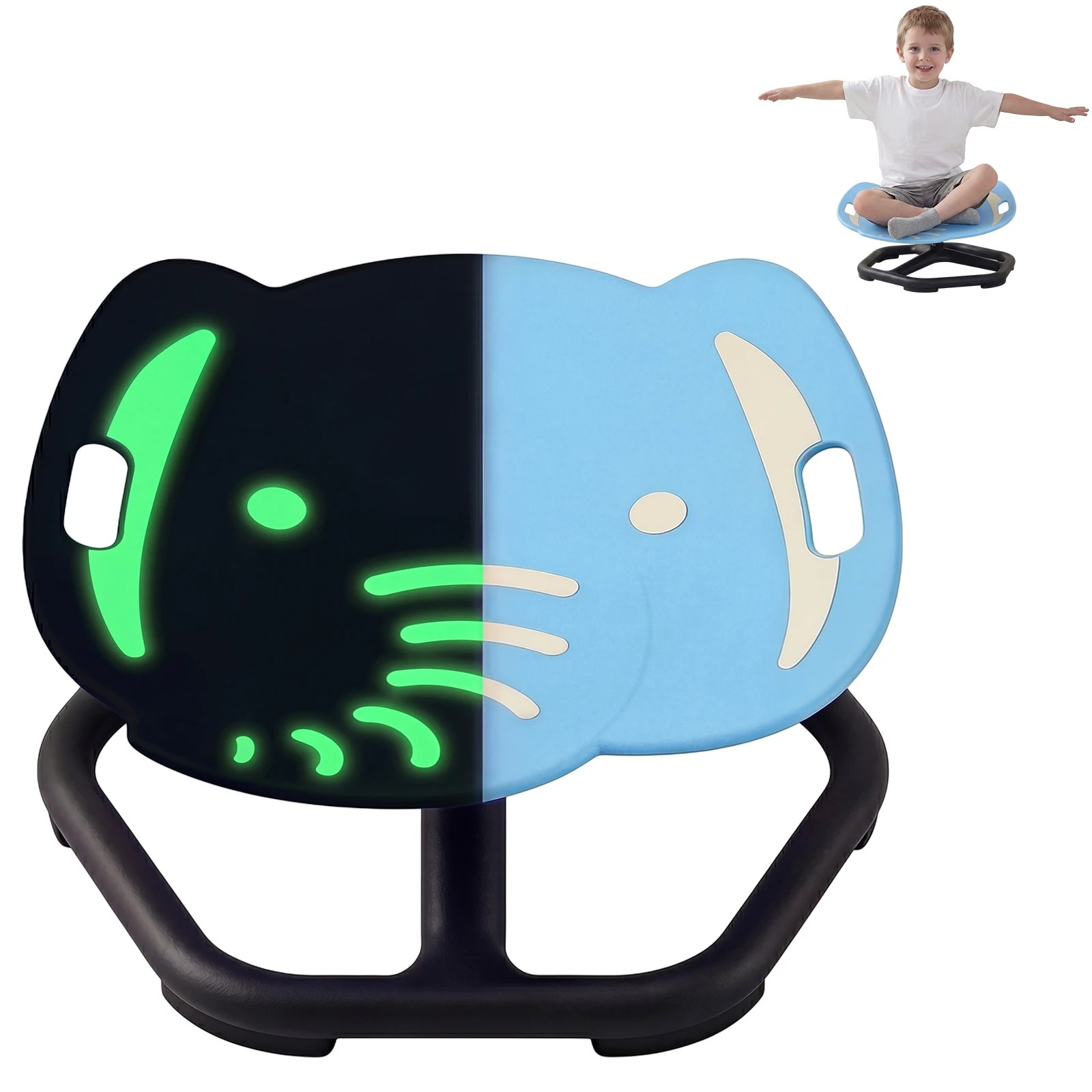 5 Advwin Sensory Spinning Chair Toddler Sensory Chair Swivel- Blue, 5 of 9