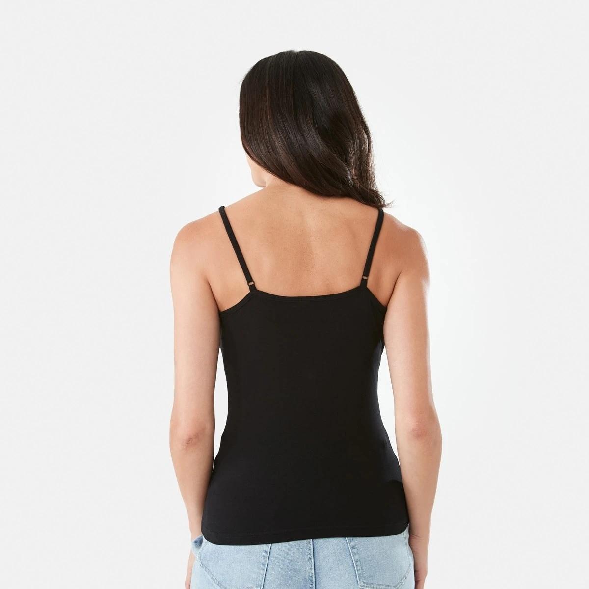 3 Sleeveless Stretch Camisole BLACK, 3 of 6
