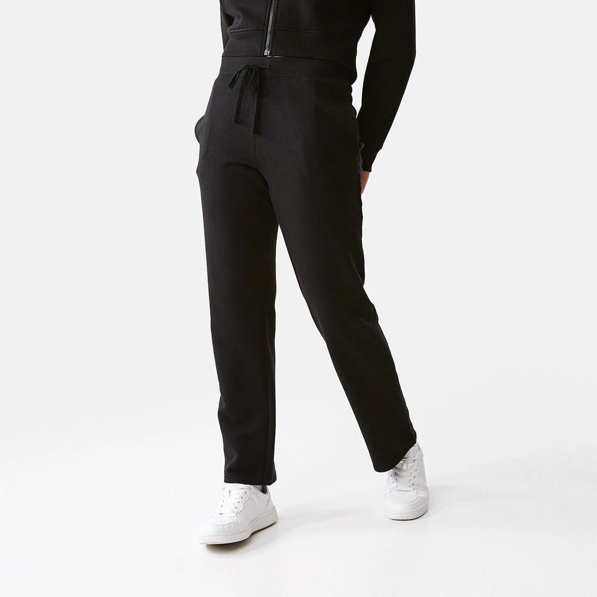 1 Active Womens Wide Leg Trackpants Black, 1 of 6