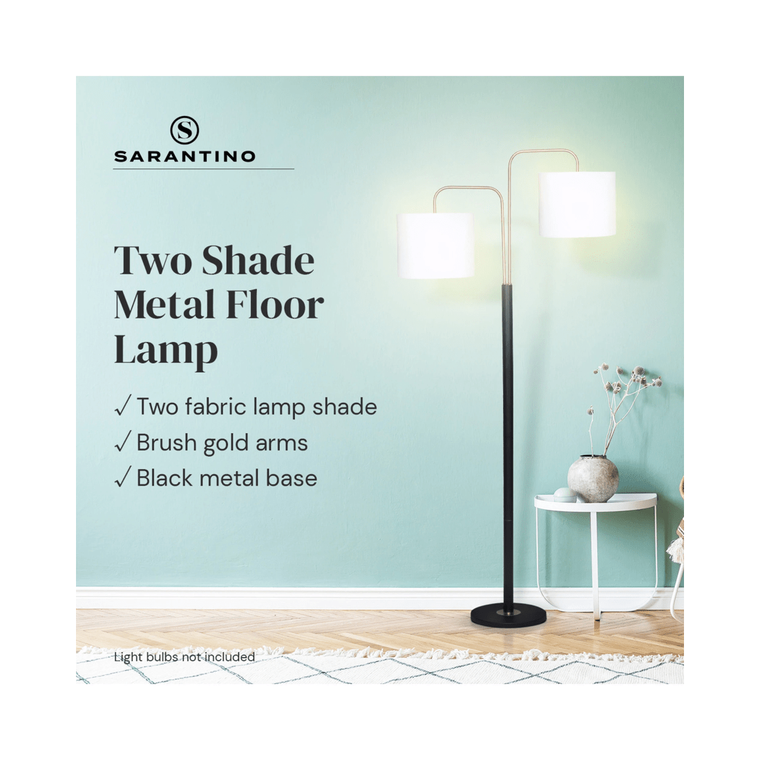 6 Sarantino Black Metal Task Floor Lamp, 6 of 7