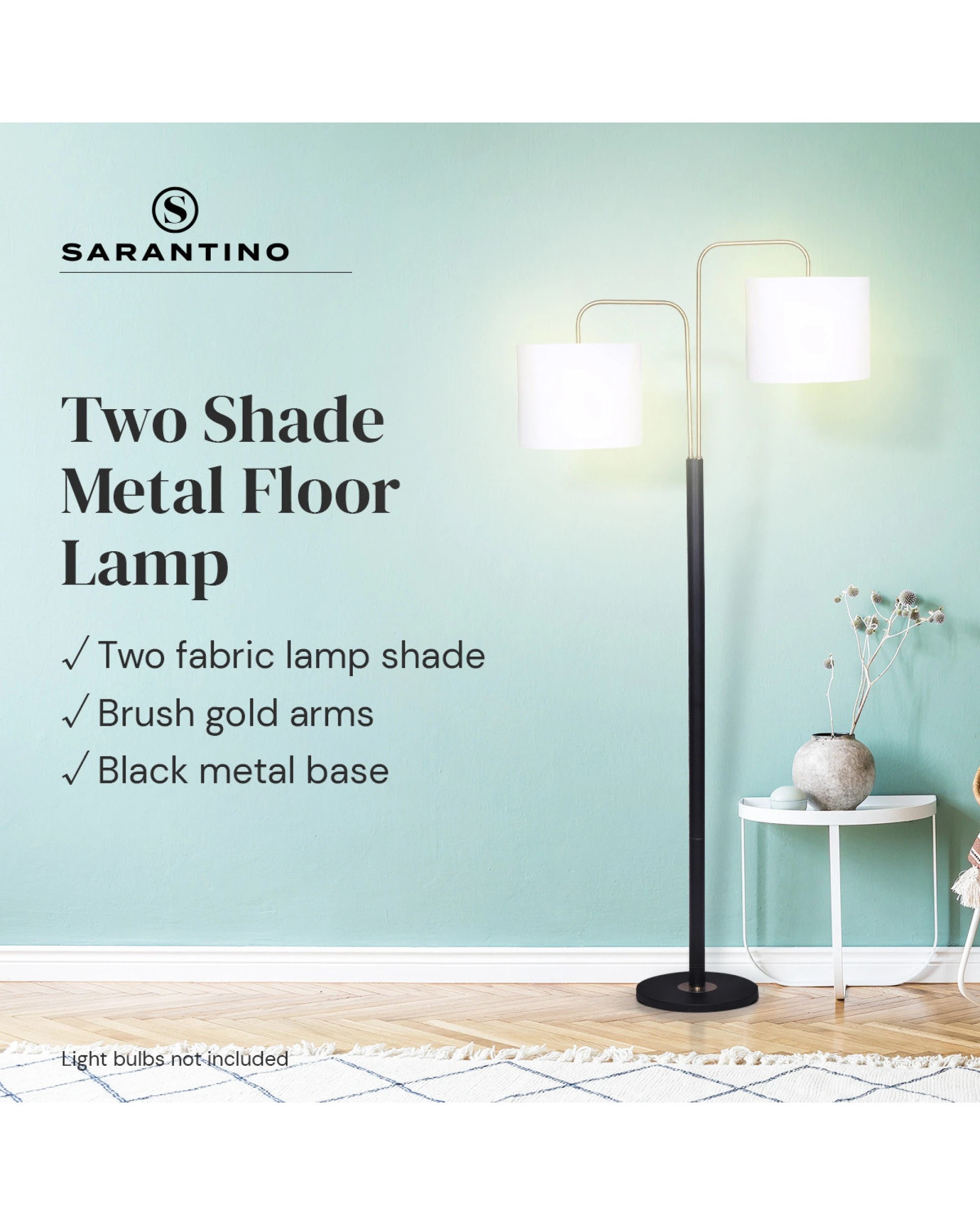 6 Sarantino Black Metal Task Floor Lamp, 6 of 7