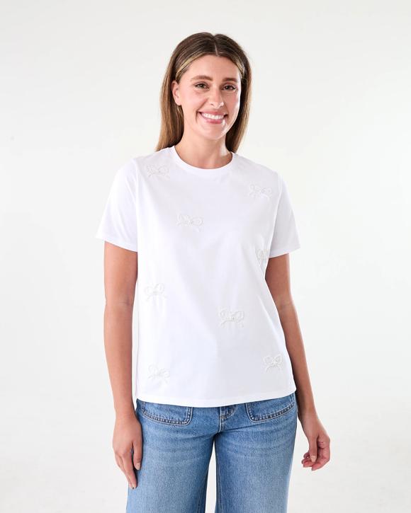 Short Sleeve Embellished Top
