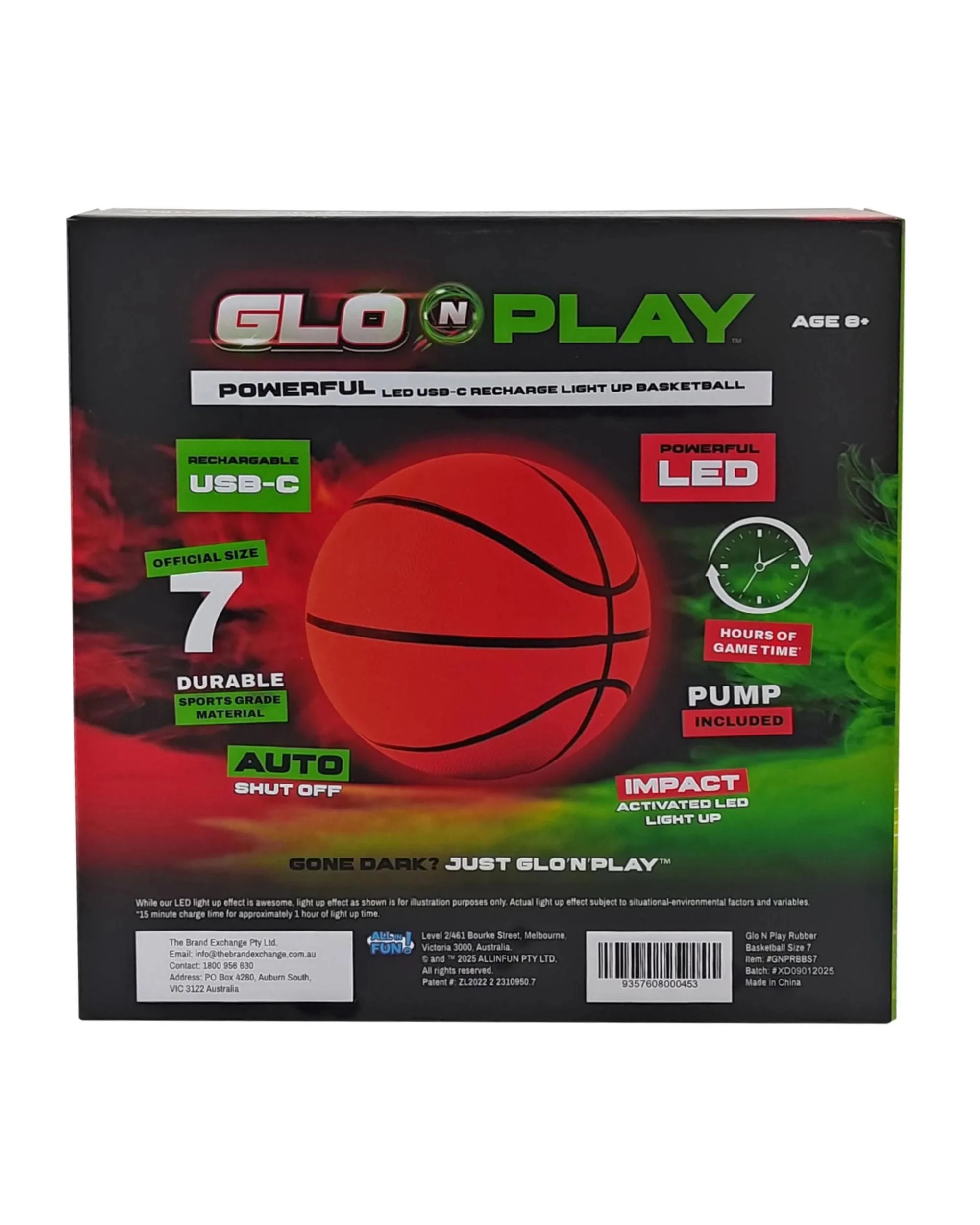 4 Glo N Play LED USB-C Rechargable Rubber Basketball, 4 of 4