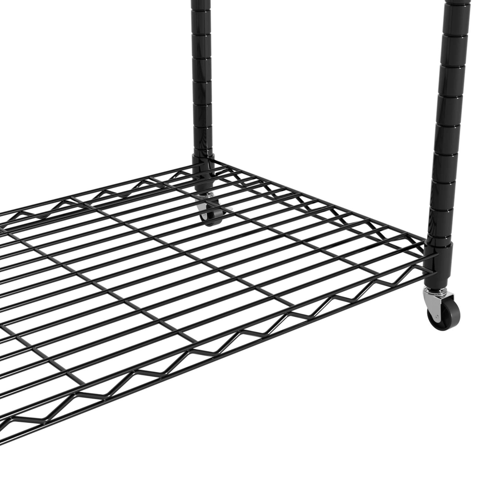 4 Advwin Portable Closet Wardrobe Adjust Closet Racks w/4 Hang Rods & 2 Shelves - Black, 4 of 10