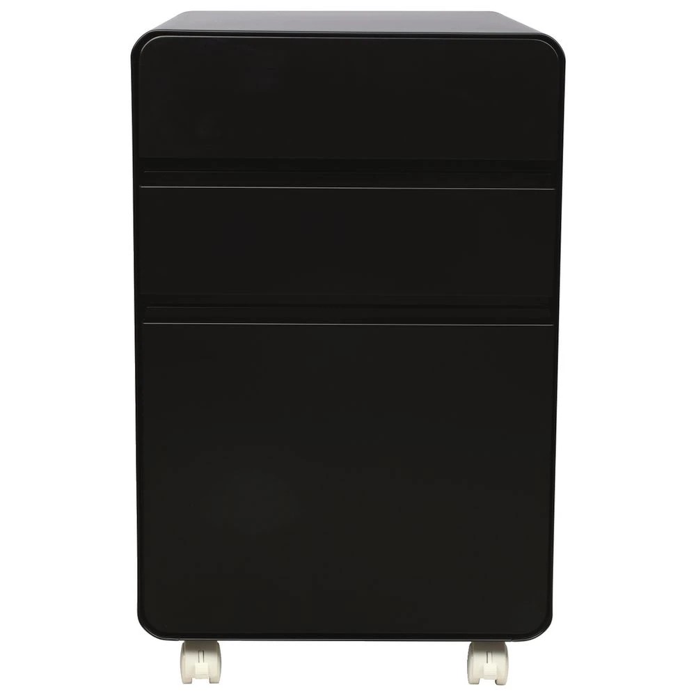 3 Venturo 3 Drawer Filing Pedestal Black Cabinets Filing Drawer Cabinets, 3 of 7