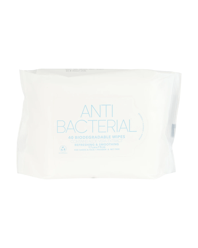 40 Pack Refreshing & Smoothing Wipes - Anti Bacte