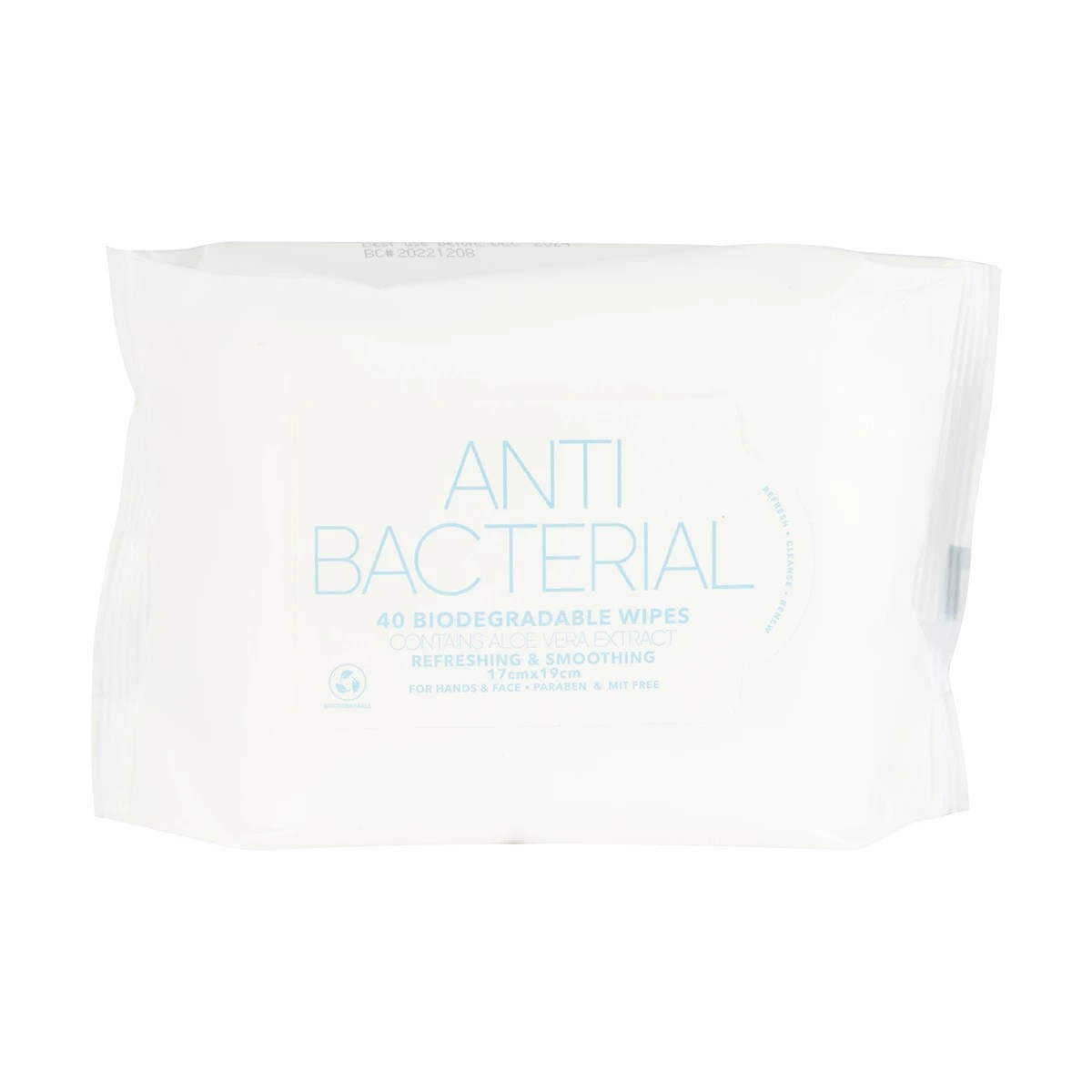 1 40 Pack Refreshing & Smoothing Wipes - Anti Bacterial, 1 of 4