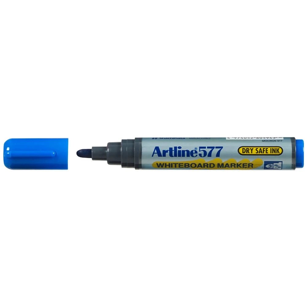 1 Artline 577 Whiteboard Marker Bullet Blue, 1 of 3